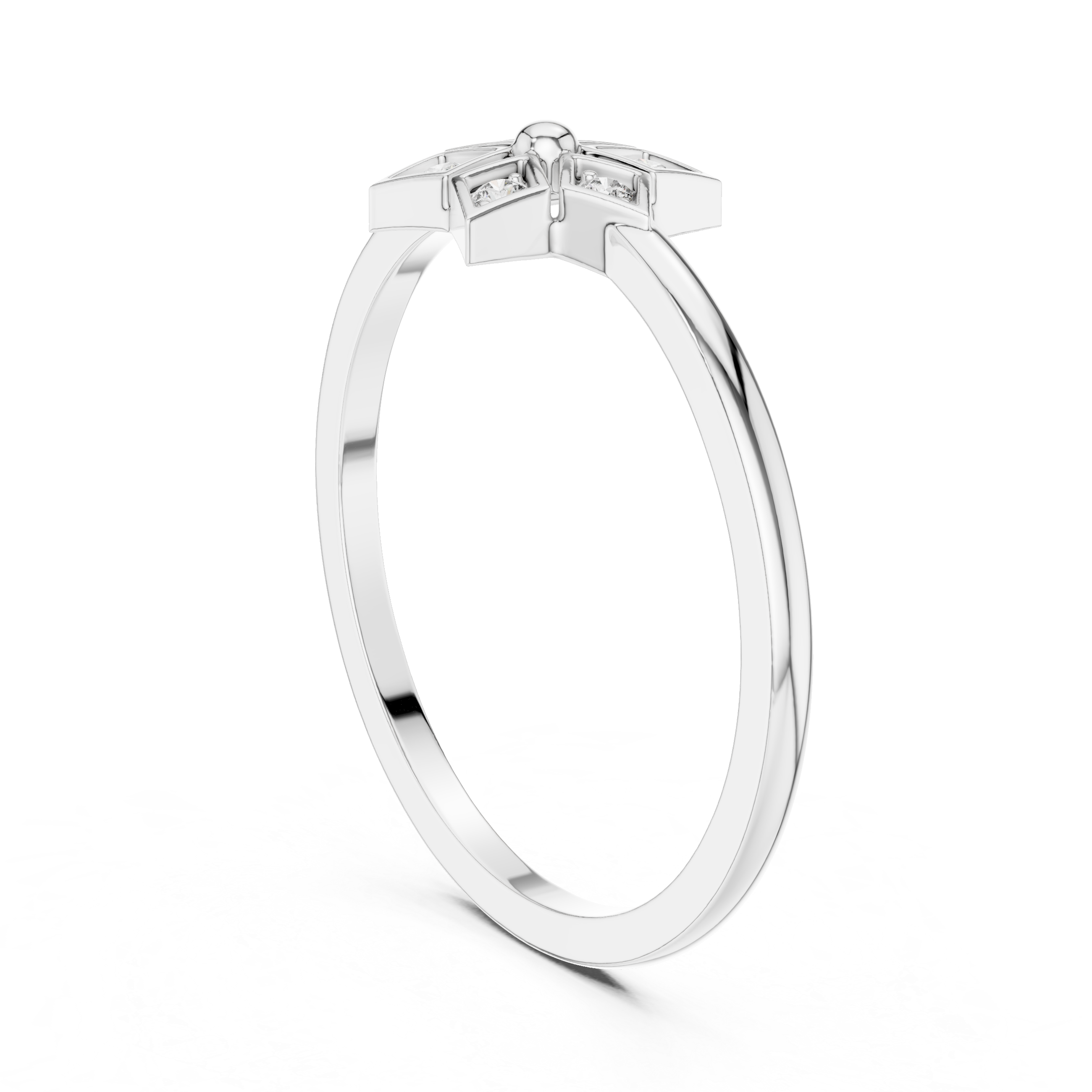 Lab Grown Diamond Star Flower Ring