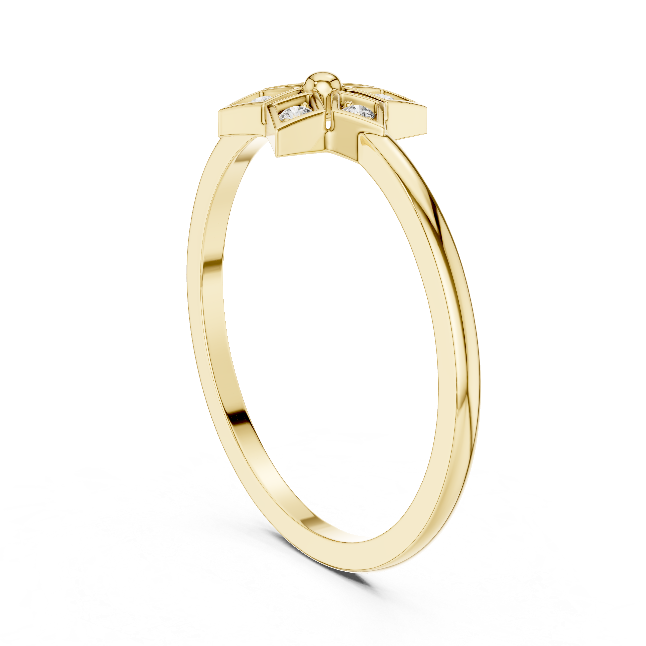 Lab Grown Diamond Star Flower Ring