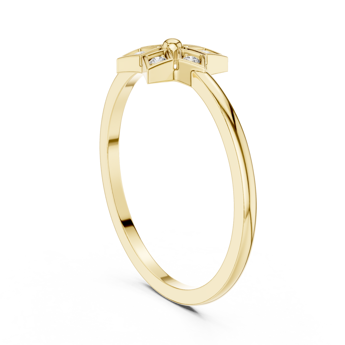 Lab Grown Diamond Star Flower Ring