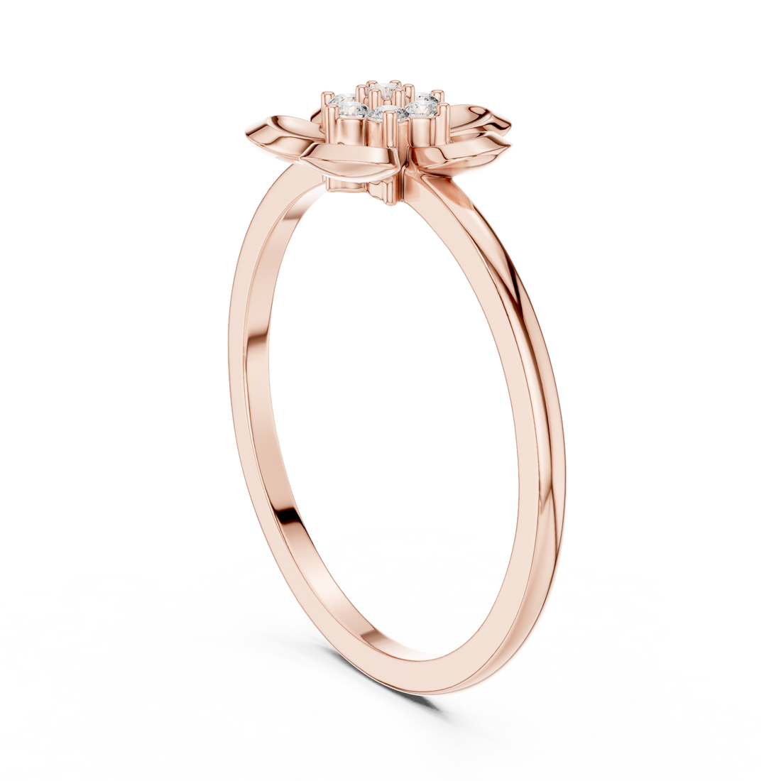 Round Brilliant Lab Grown Diamond Flower Cluster Fashion Ring