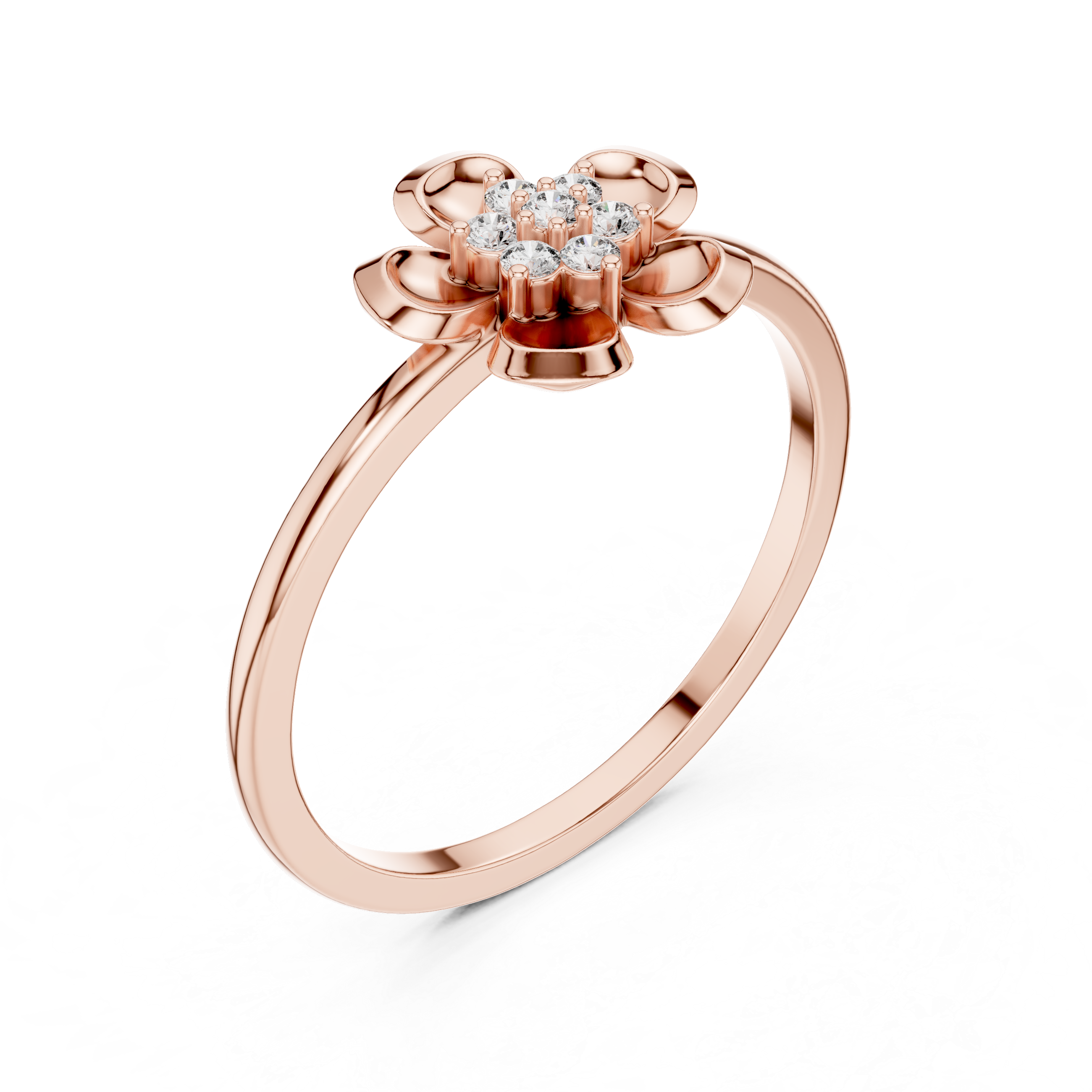 Round Brilliant Lab Grown Diamond Flower Cluster Fashion Ring