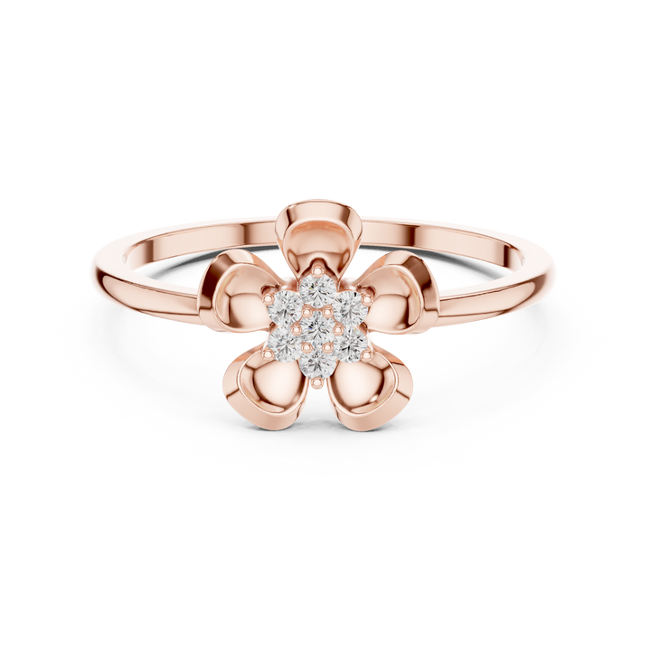 Round Brilliant Lab Grown Diamond Flower Cluster Fashion Ring