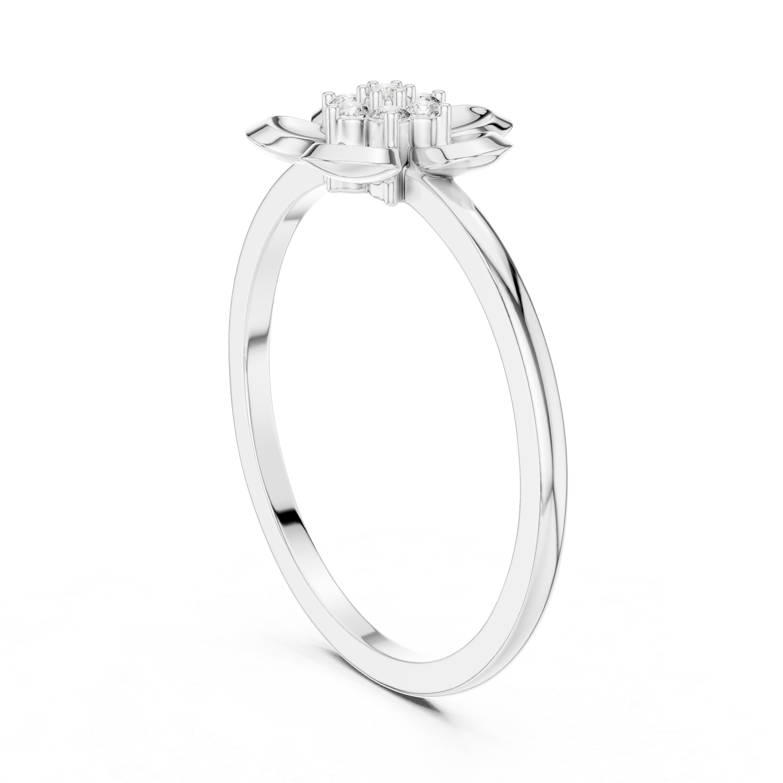Round Brilliant Lab Grown Diamond Flower Cluster Fashion Ring