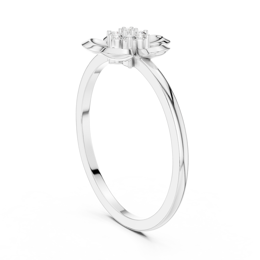 Round Brilliant Lab Grown Diamond Flower Cluster Fashion Ring