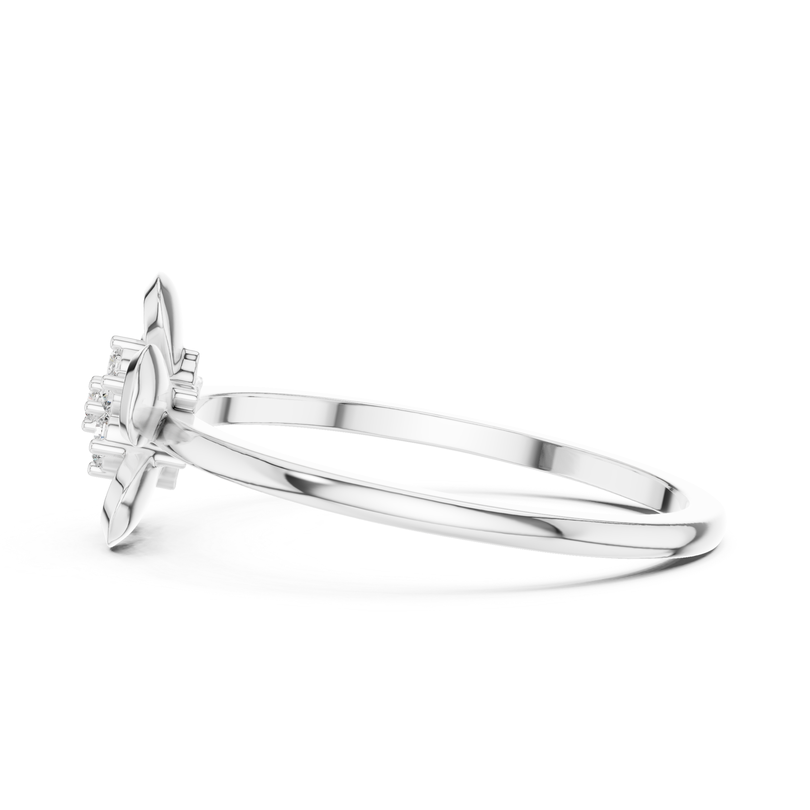 Round Brilliant Lab Grown Diamond Flower Cluster Fashion Ring