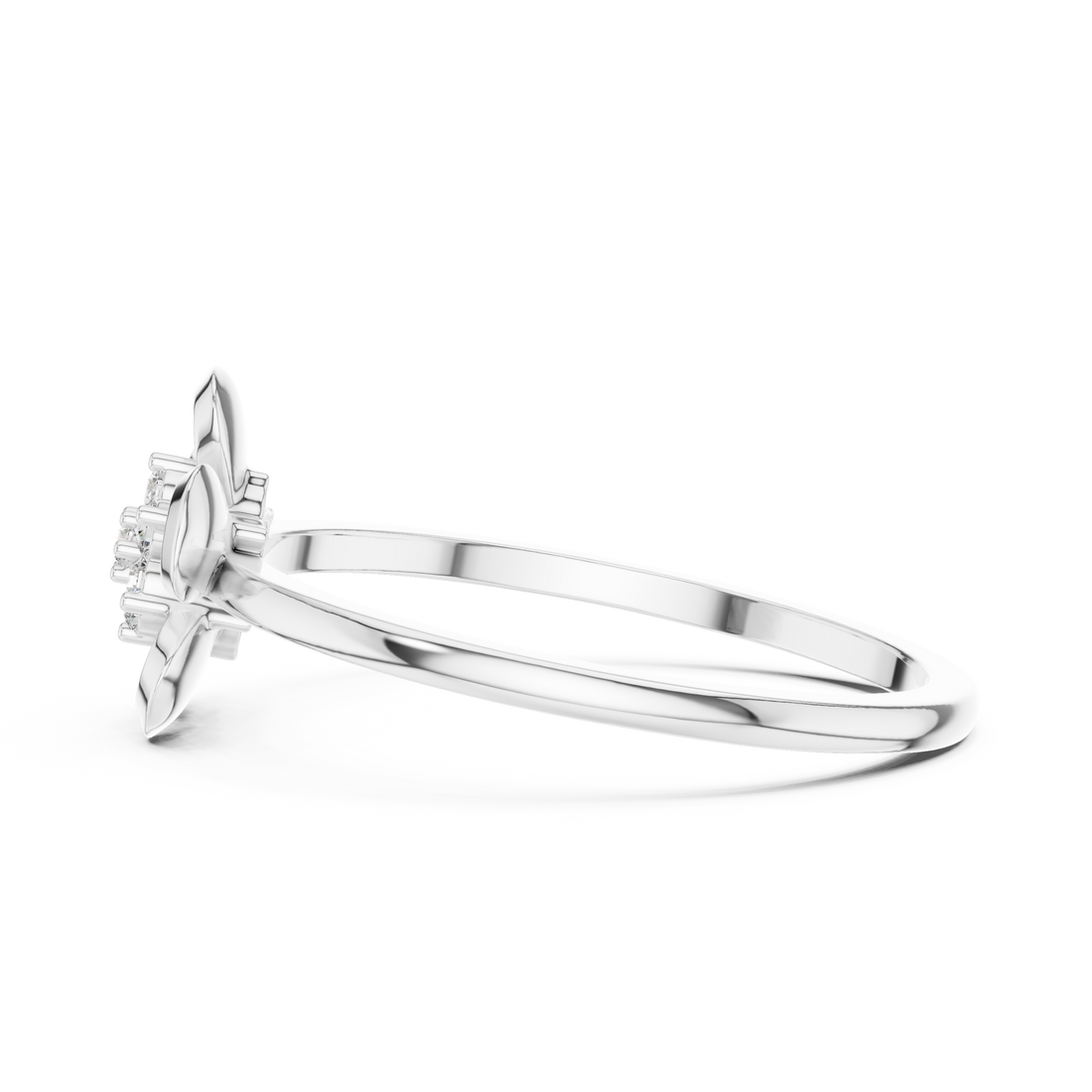 Round Brilliant Lab Grown Diamond Flower Cluster Fashion Ring