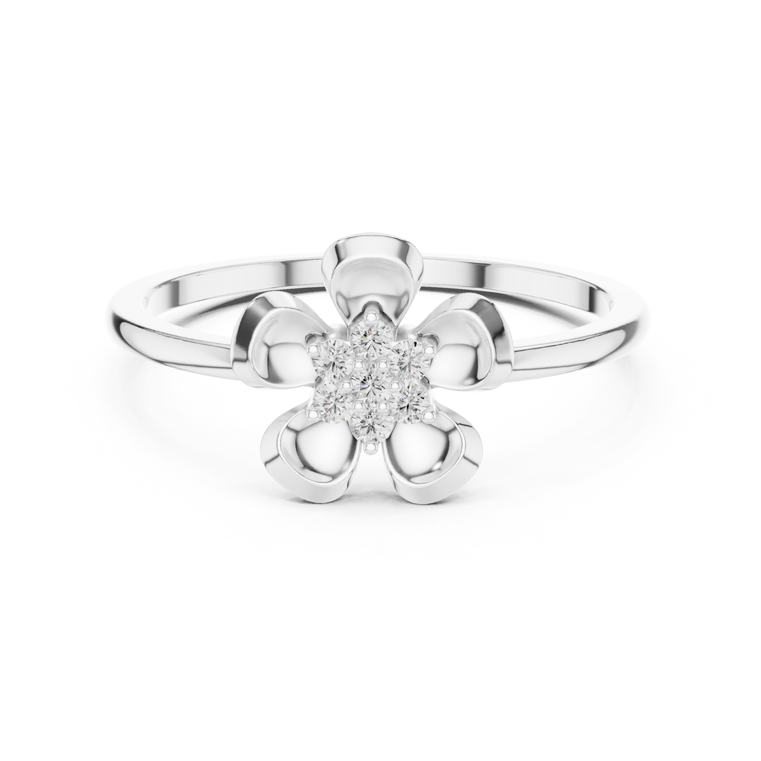 Round Brilliant Lab Grown Diamond Flower Cluster Fashion Ring