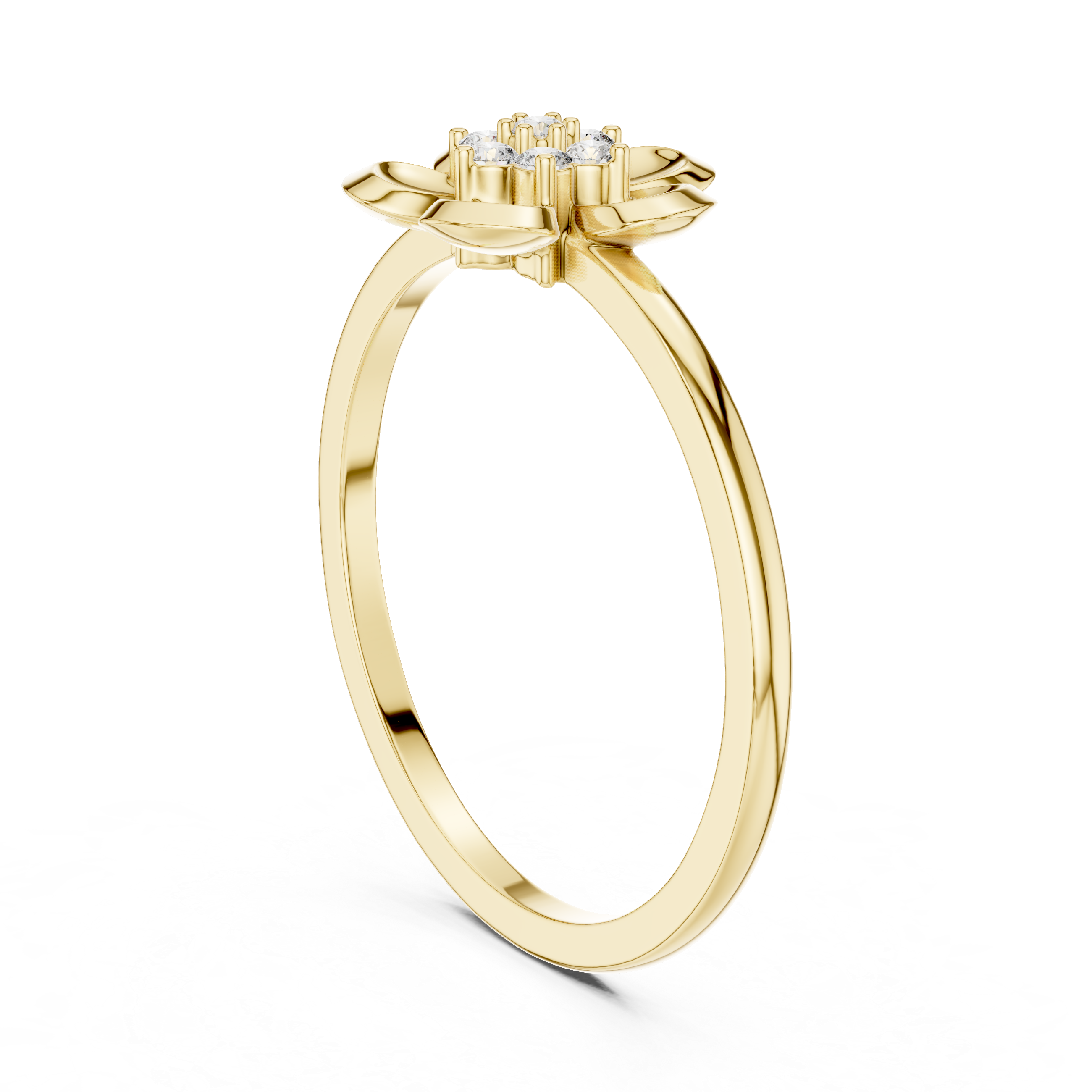 Round Brilliant Lab Grown Diamond Flower Cluster Fashion Ring