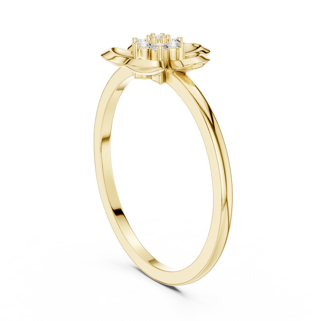 Round Brilliant Lab Grown Diamond Flower Cluster Fashion Ring