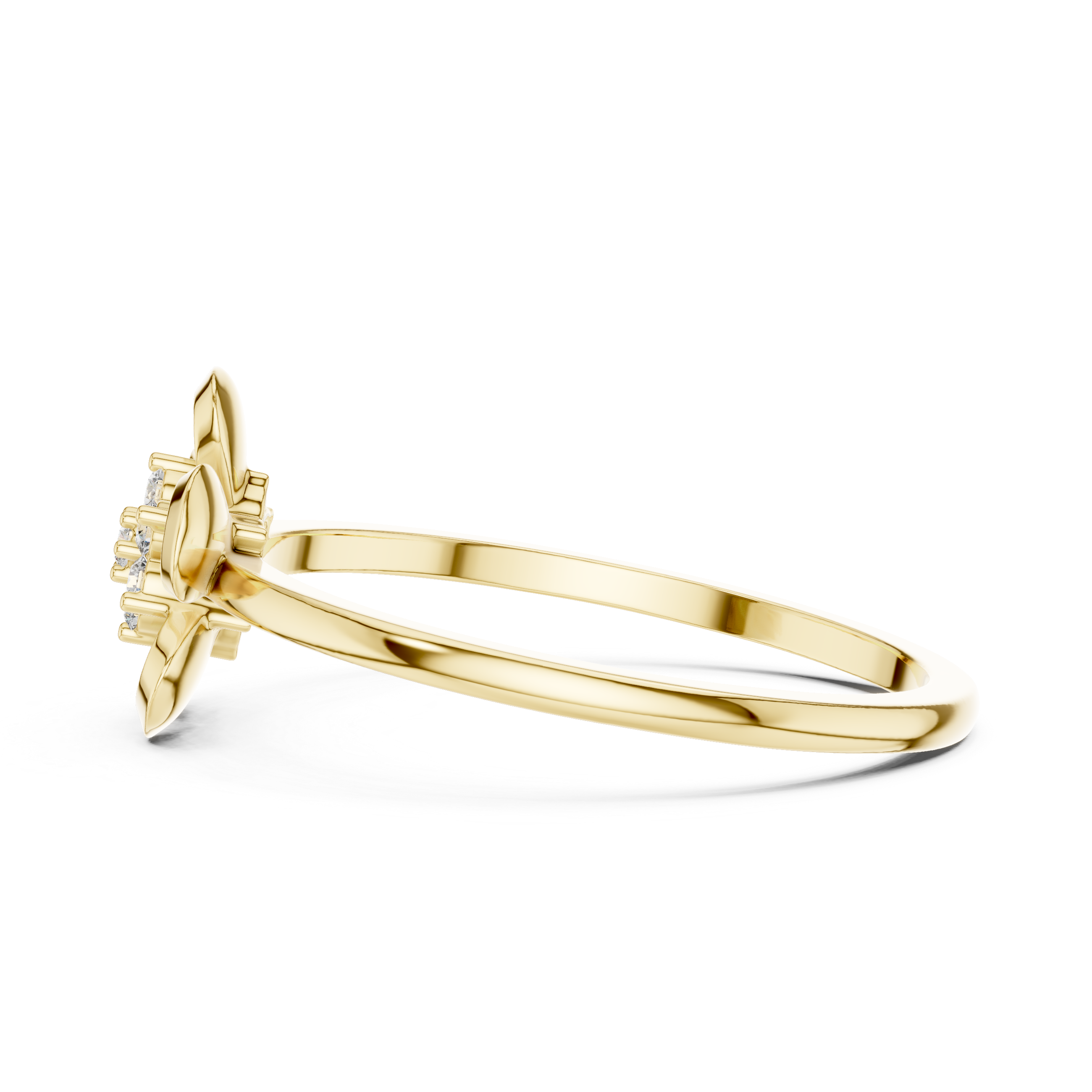 Round Brilliant Lab Grown Diamond Flower Cluster Fashion Ring