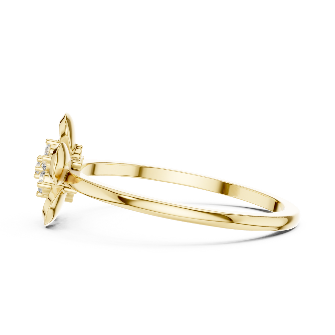 Round Brilliant Lab Grown Diamond Flower Cluster Fashion Ring