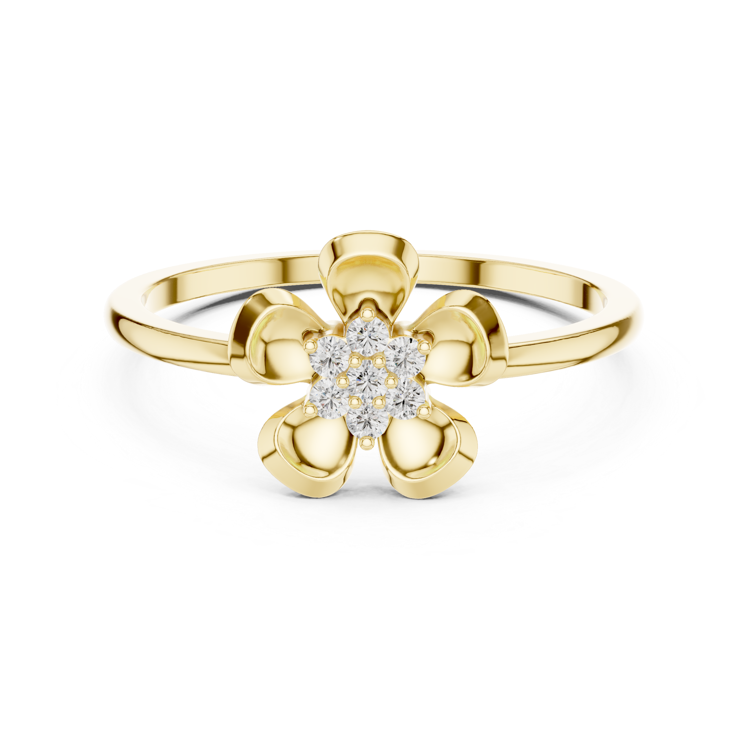 Round Brilliant Lab Grown Diamond Flower Cluster Fashion Ring
