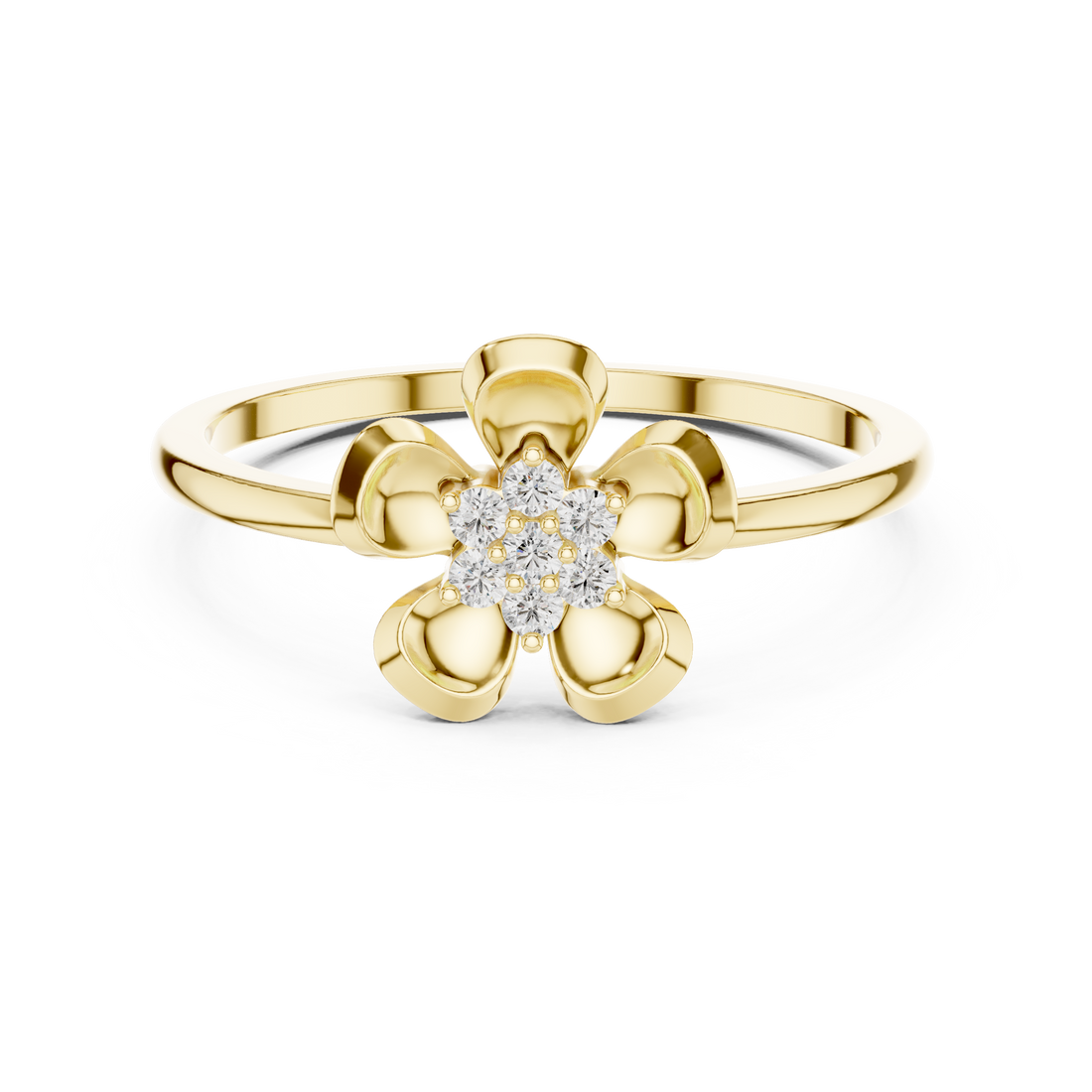 Round Brilliant Lab Grown Diamond Flower Cluster Fashion Ring
