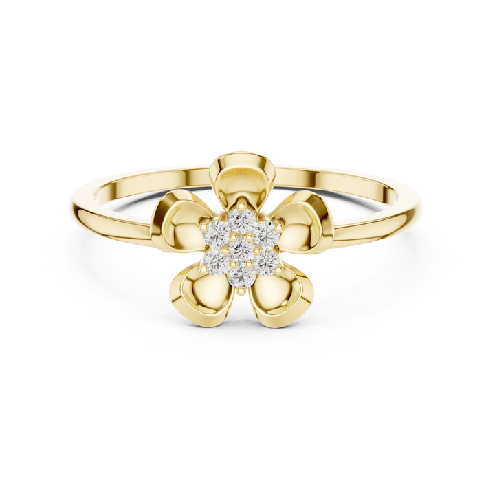 Round Brilliant Lab Grown Diamond Flower Cluster Fashion Ring