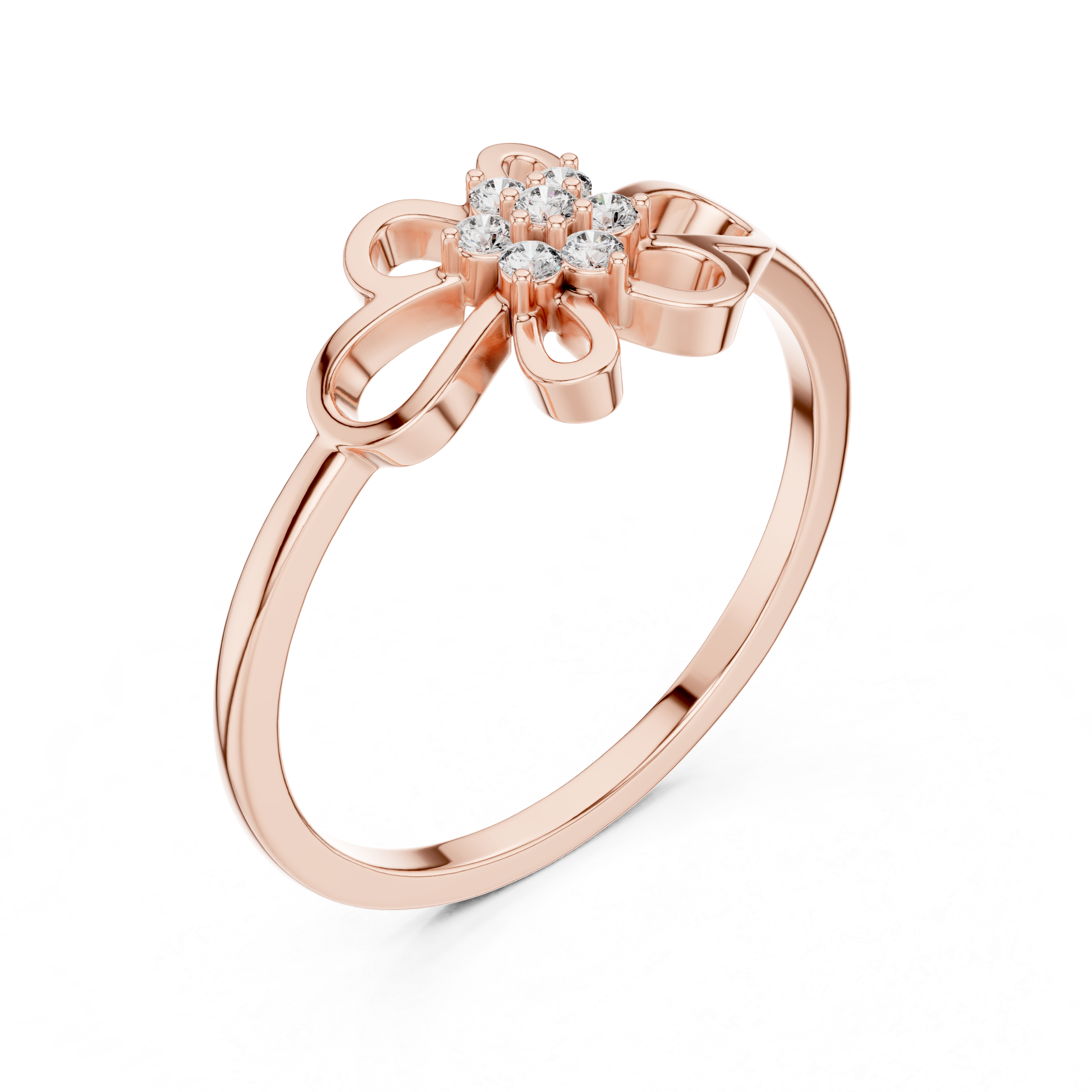 Lab Grown Diamond Floral Openwork Ring