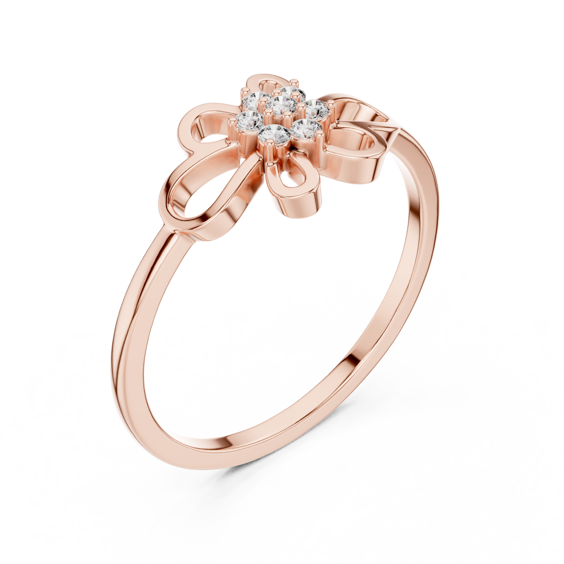 Lab Grown Diamond Floral Openwork Ring