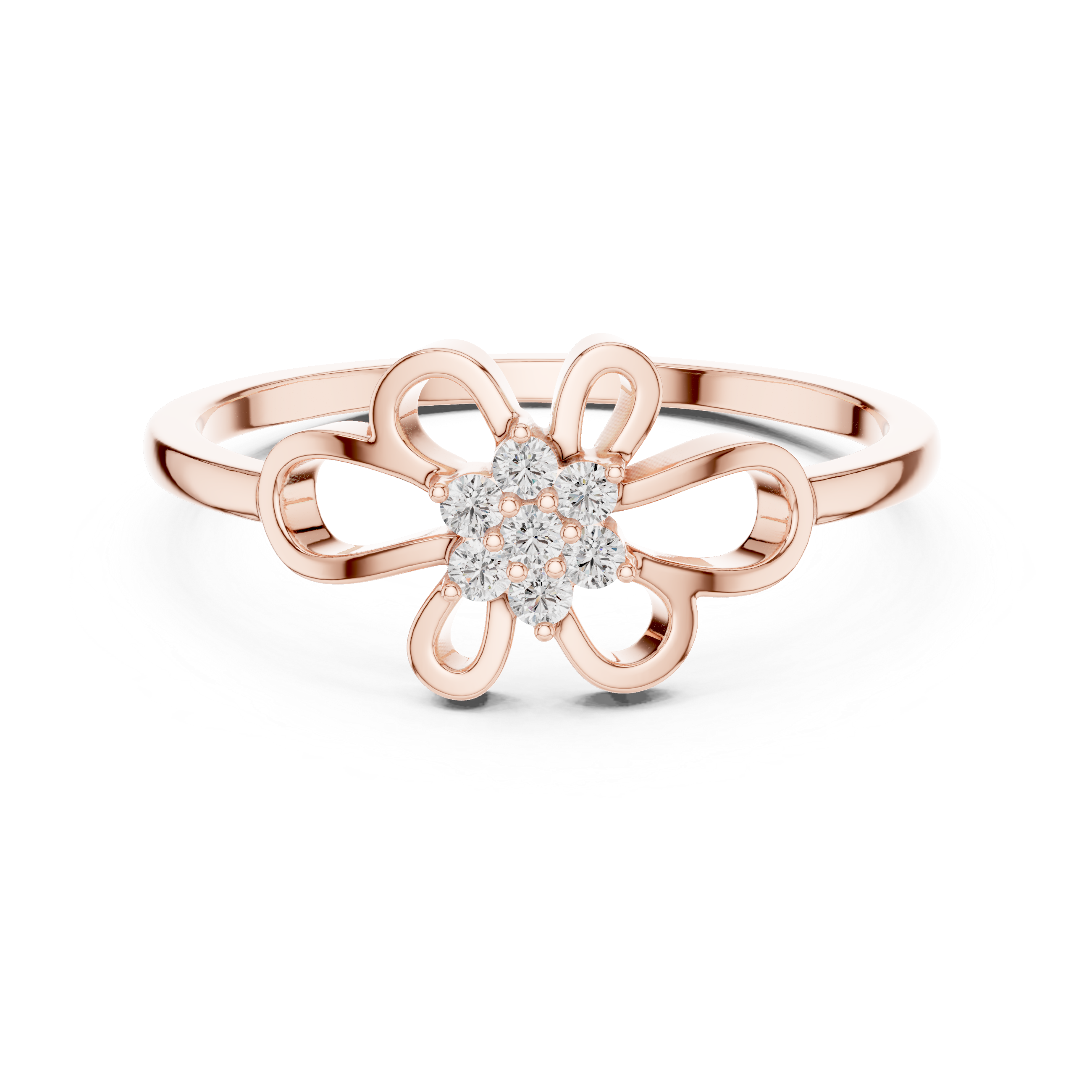 Lab Grown Diamond Floral Openwork Ring