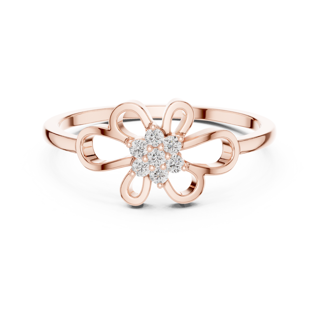 Lab Grown Diamond Floral Openwork Ring