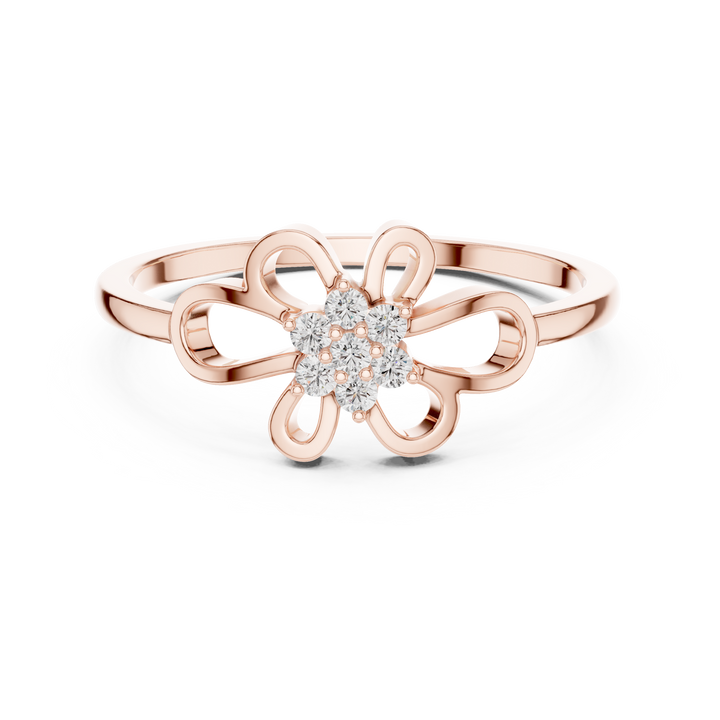 Lab Grown Diamond Floral Openwork Ring