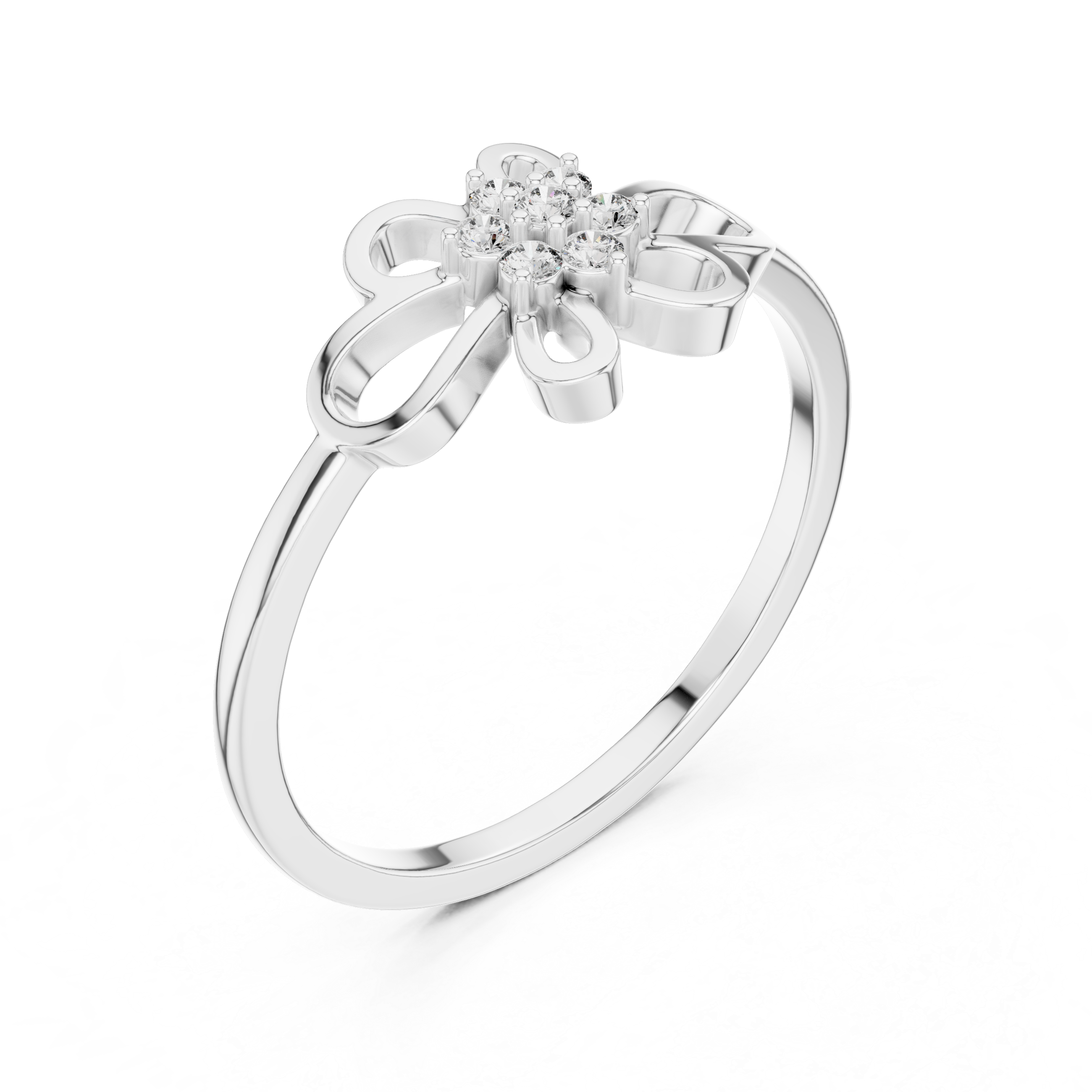 Lab Grown Diamond Floral Openwork Ring