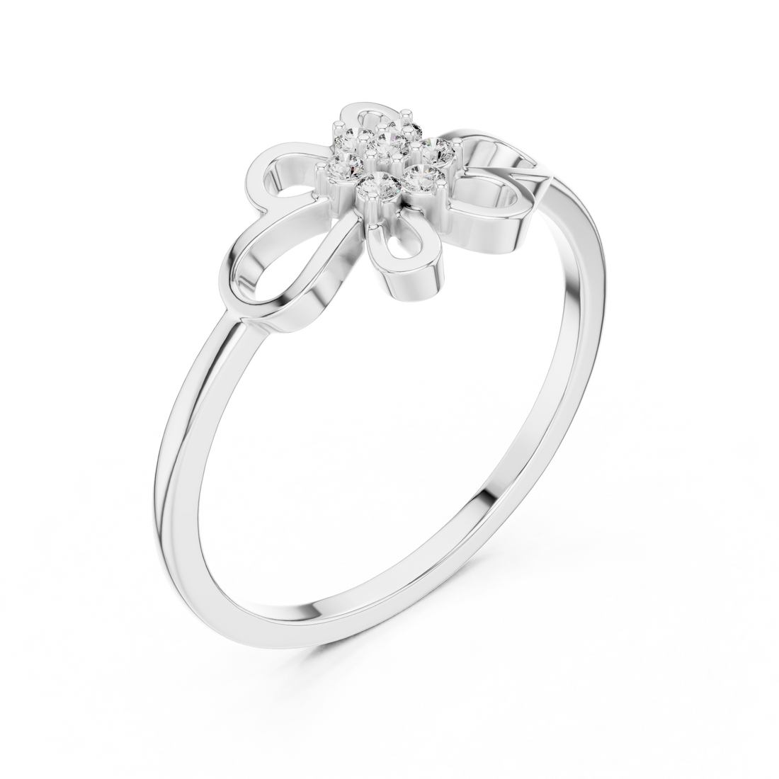 Lab Grown Diamond Floral Openwork Ring
