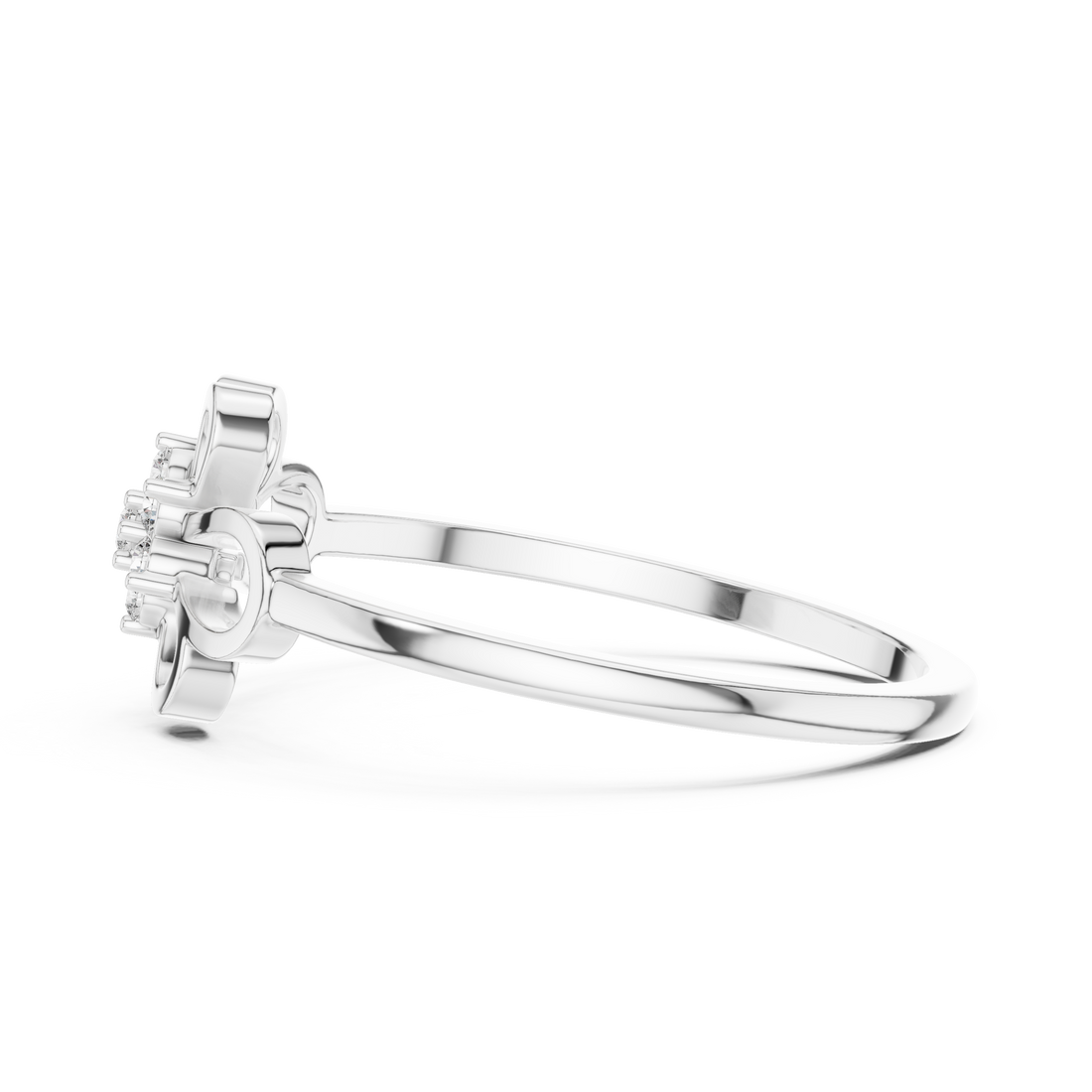 Lab Grown Diamond Floral Openwork Ring