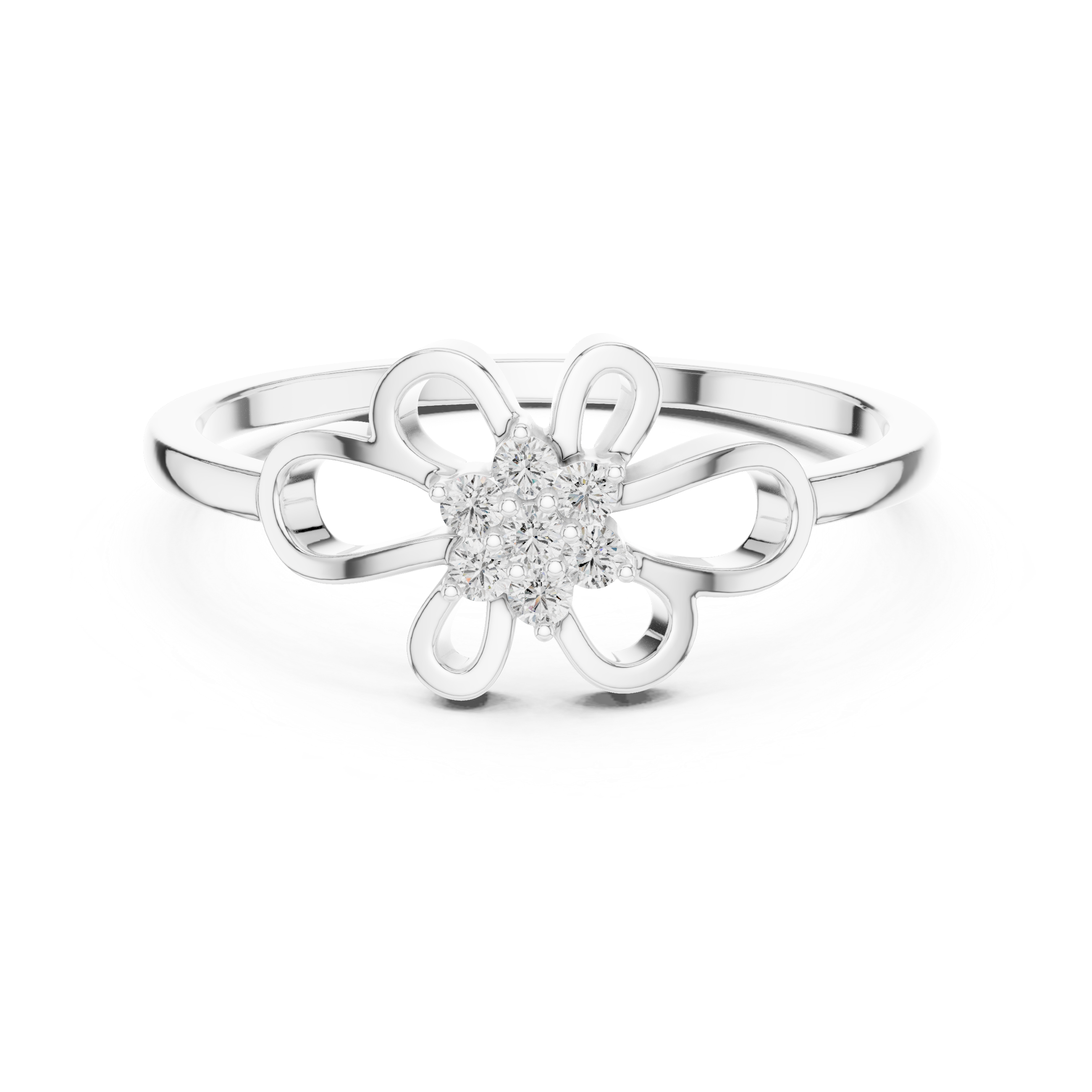 Lab Grown Diamond Floral Openwork Ring