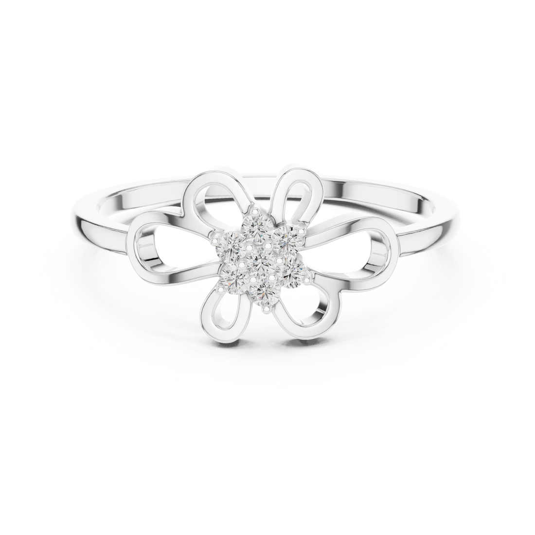 Lab Grown Diamond Floral Openwork Ring