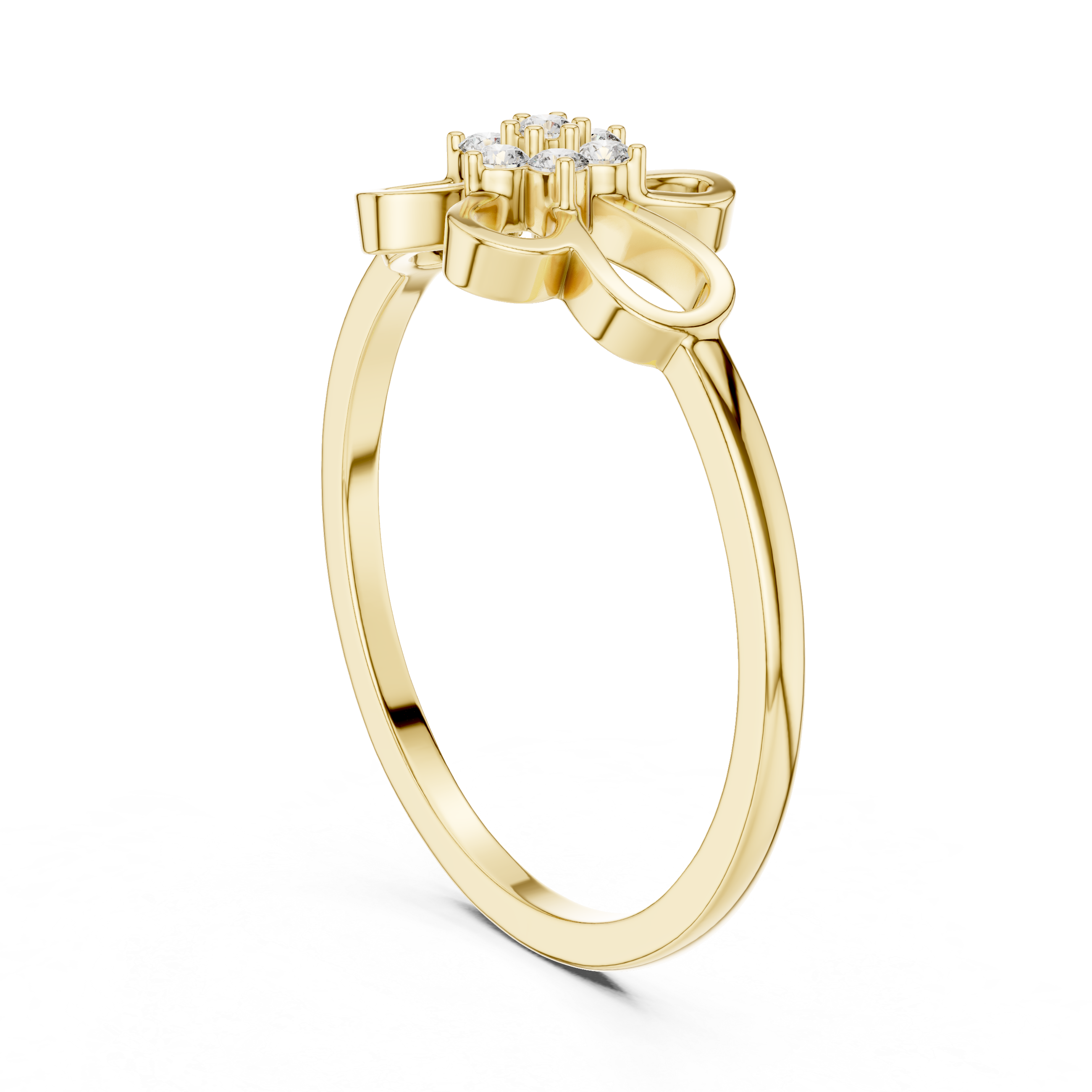 Lab Grown Diamond Floral Openwork Ring
