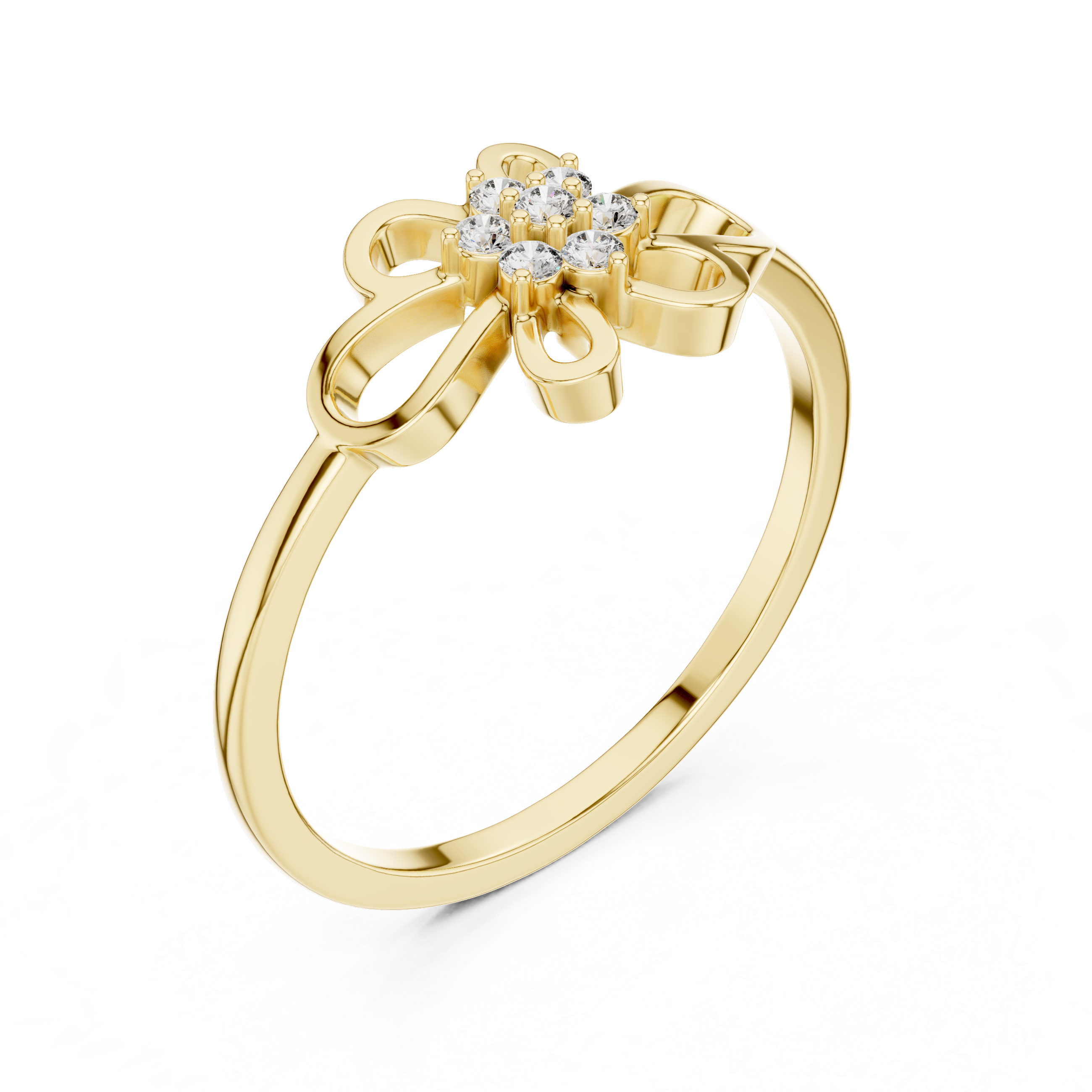 Lab Grown Diamond Floral Openwork Ring
