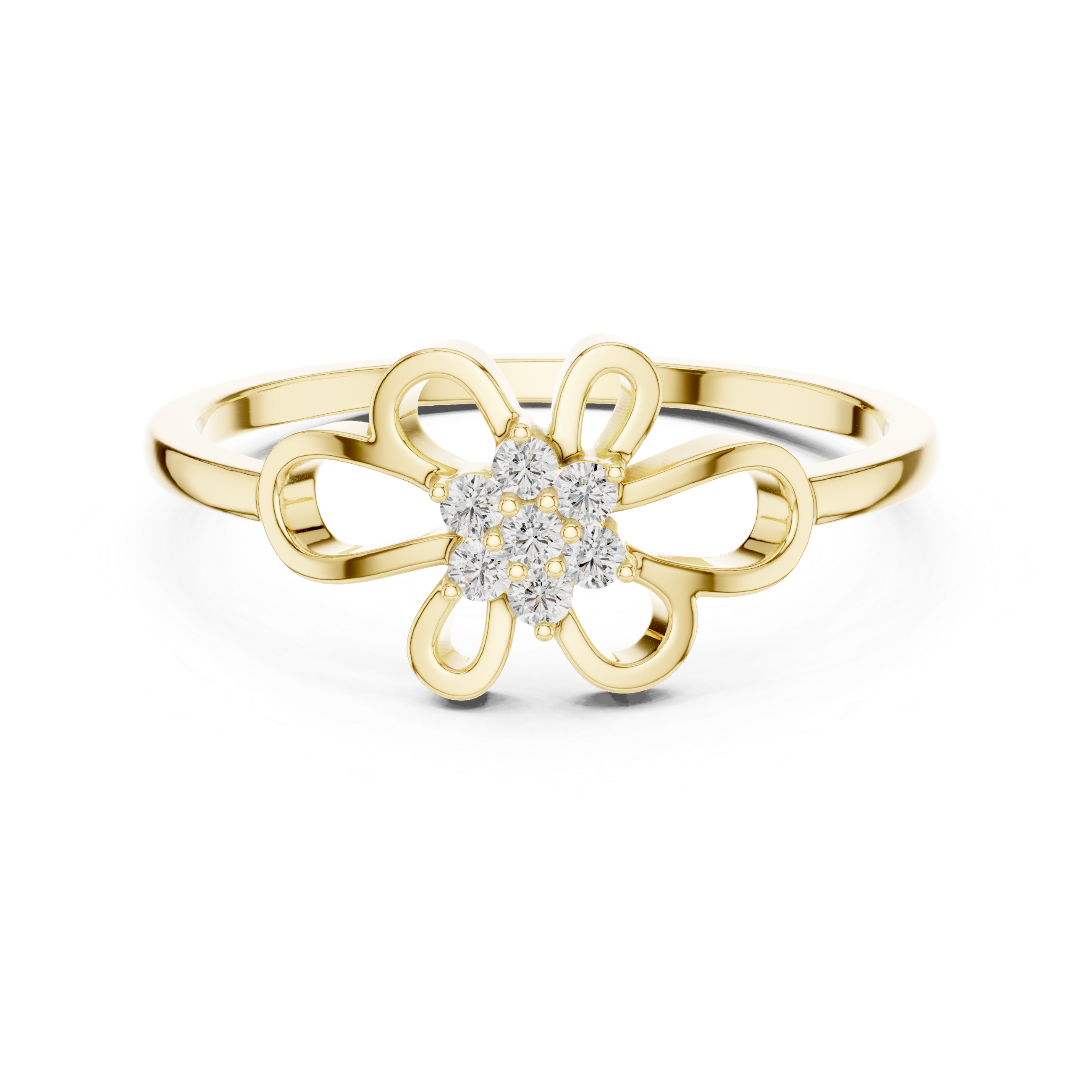 Lab Grown Diamond Floral Openwork Ring