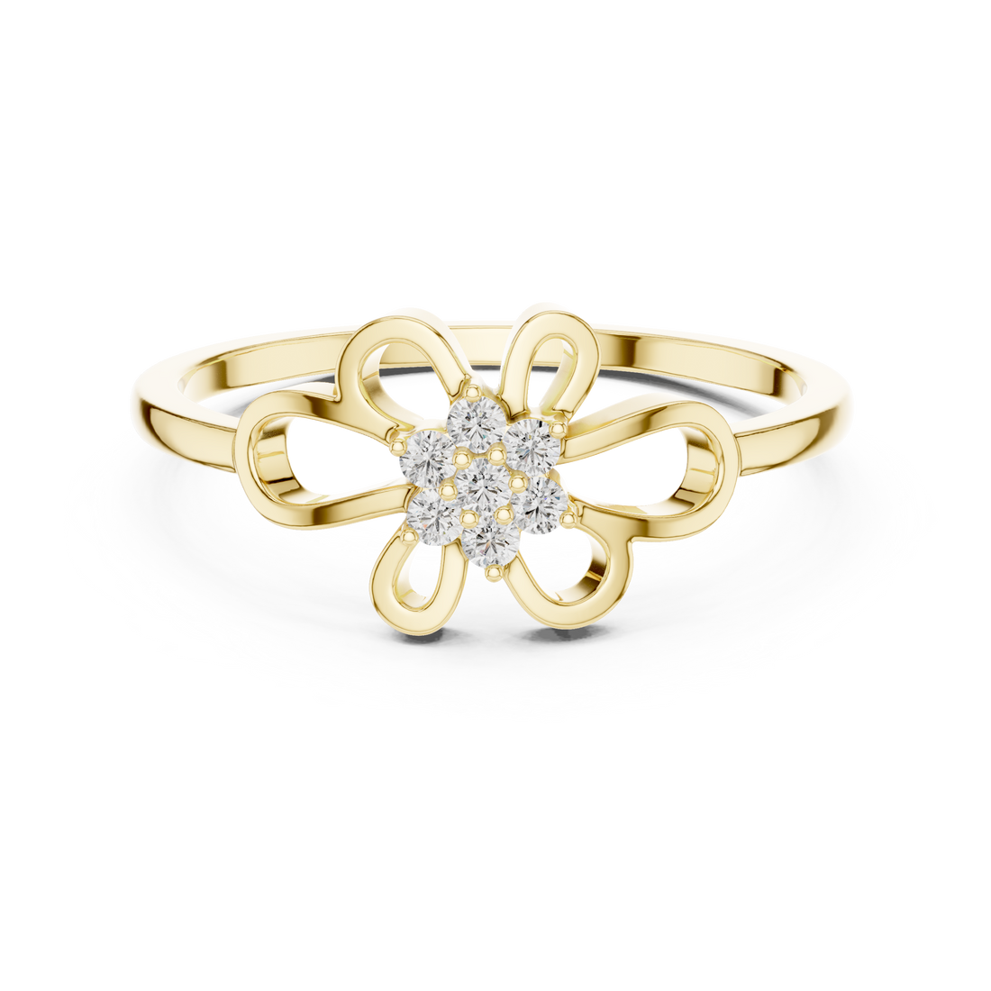 Lab Grown Diamond Floral Openwork Ring