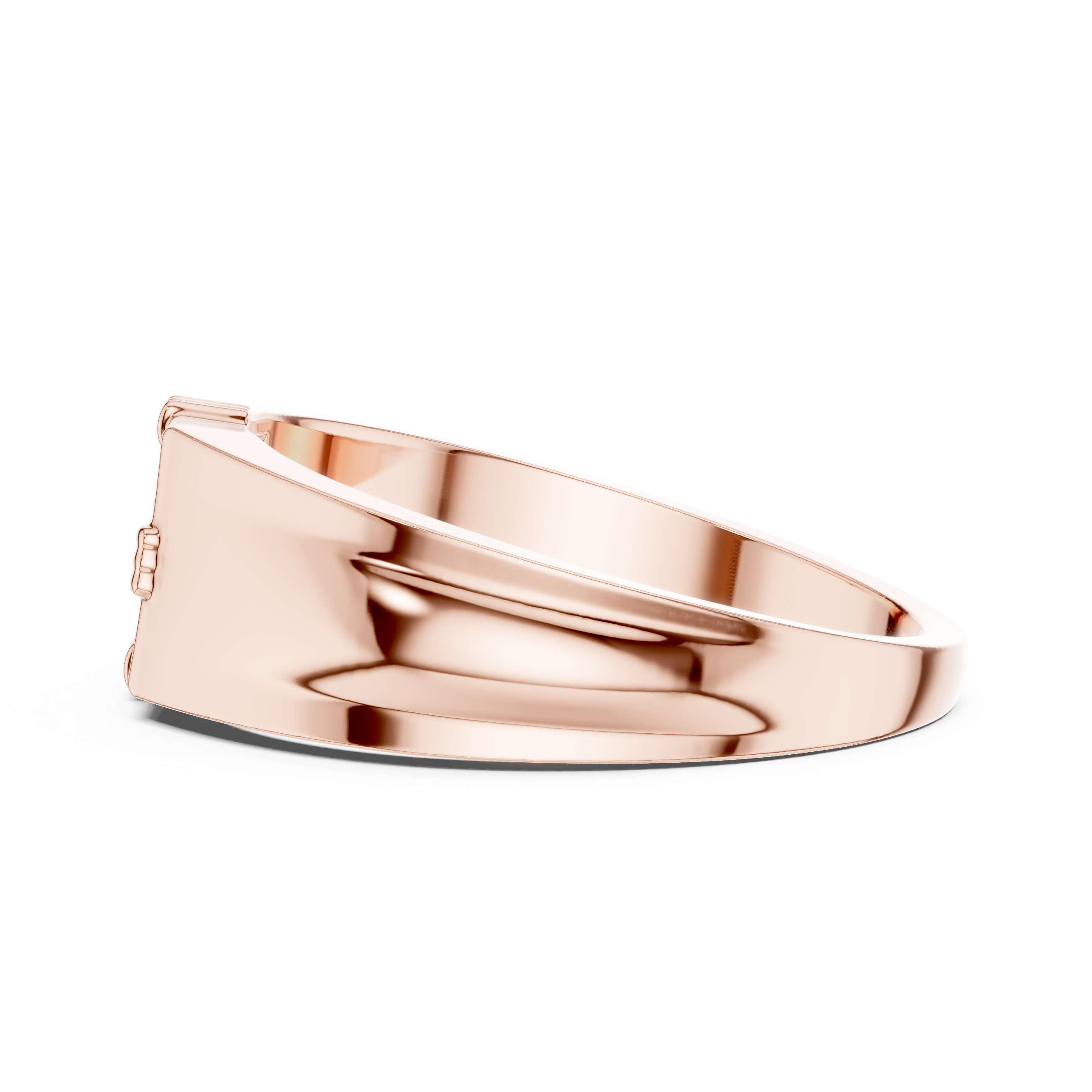 Lab Grown Diamond Square Cluster Signet Ring