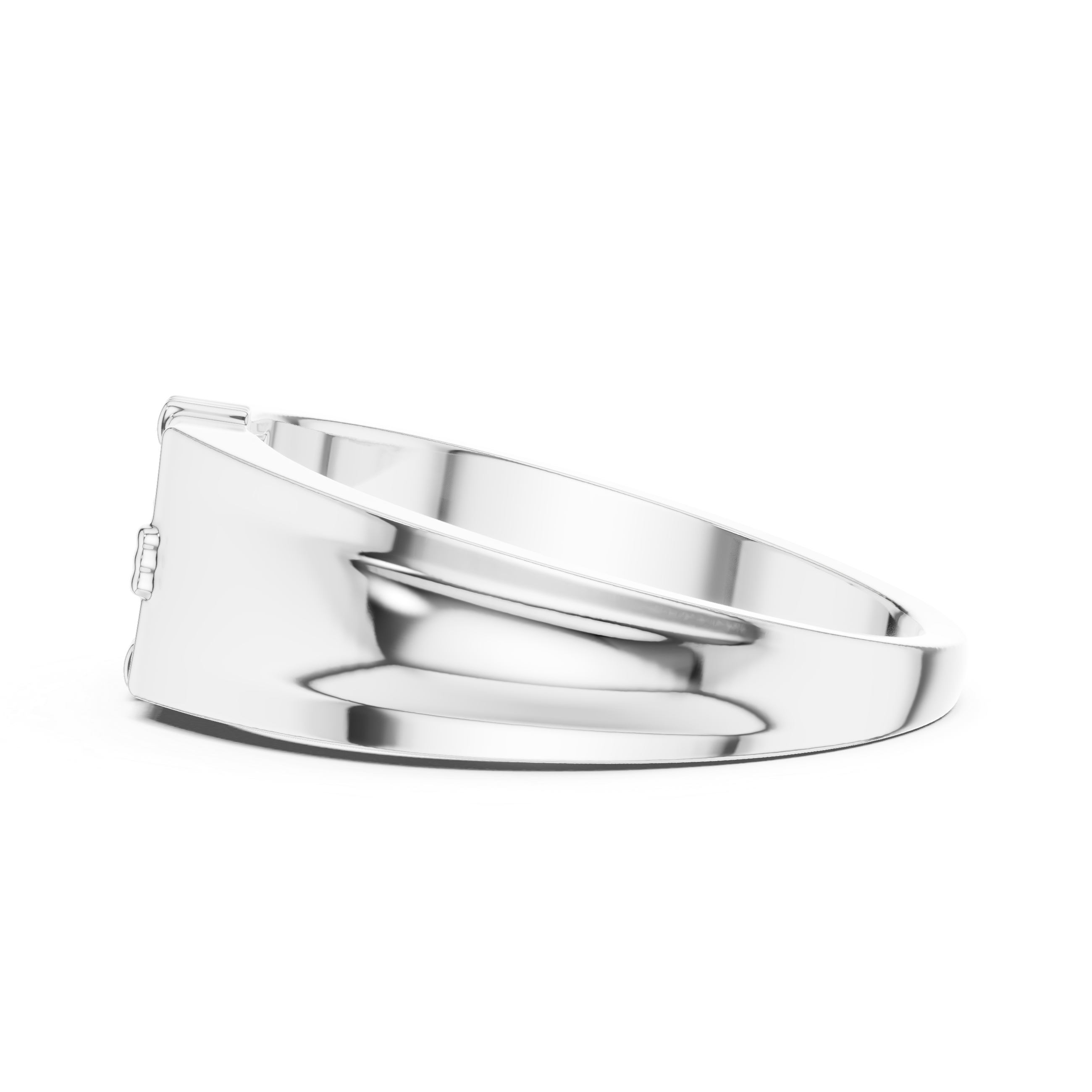 Lab Grown Diamond Square Cluster Signet Ring