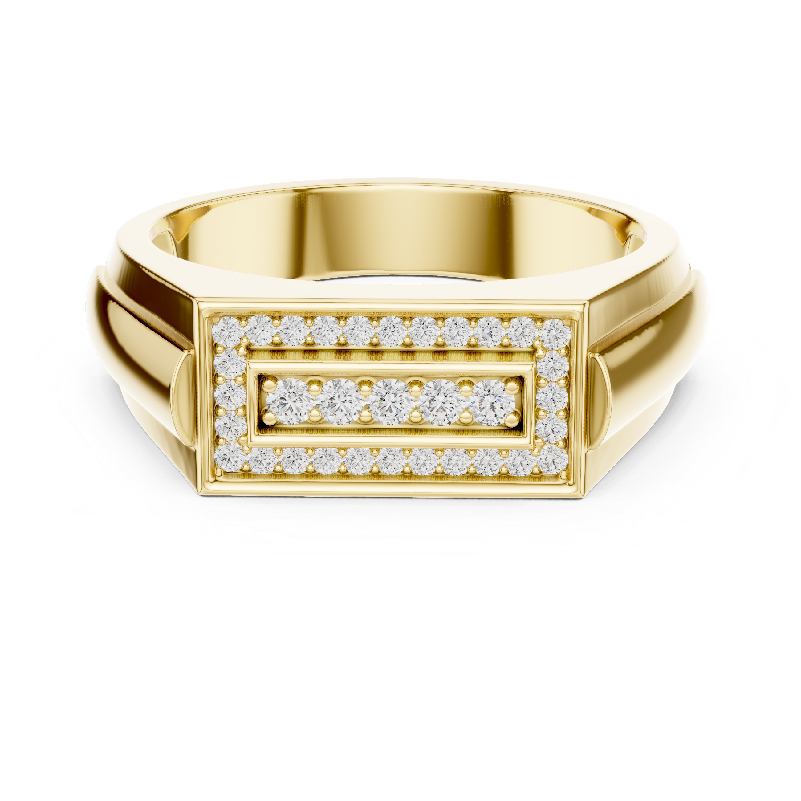 Double strand bracelet with elegant polished links.