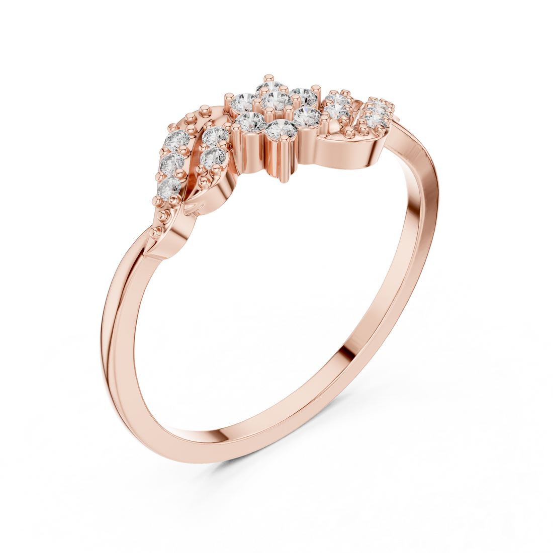Elegant nose pin with small shining diamond.