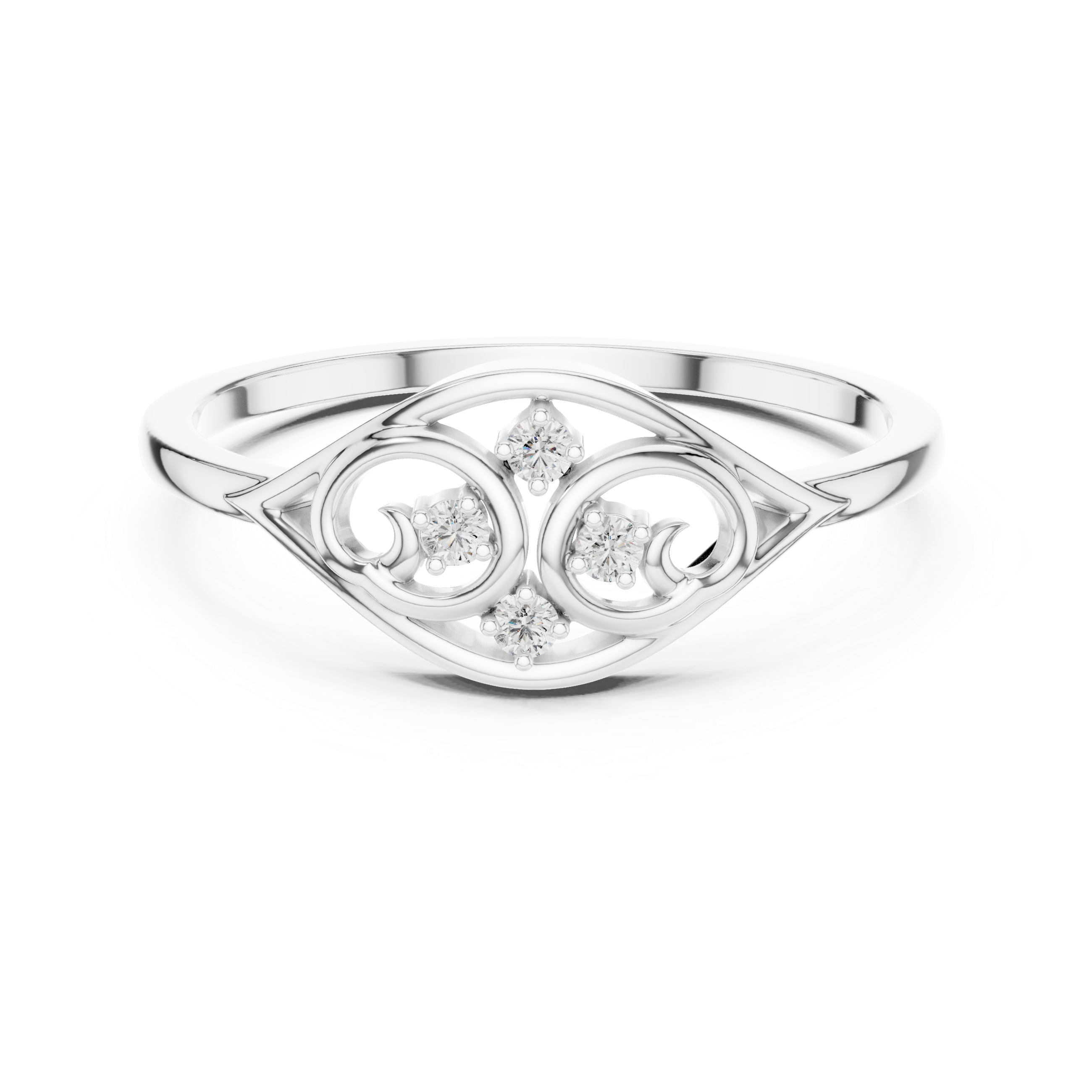 Leaf brooch with smooth polished gold look.