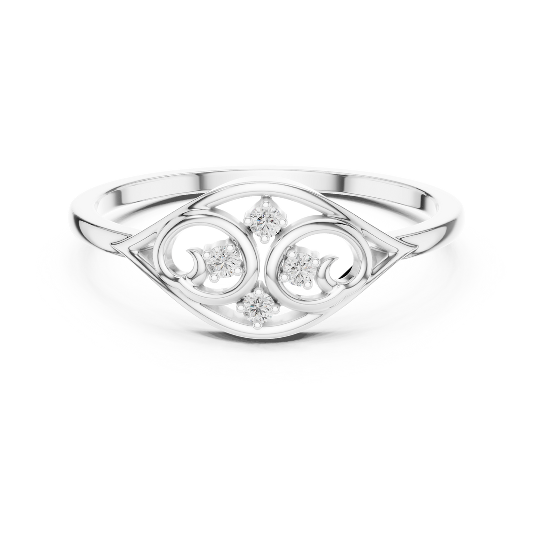 Leaf brooch with smooth polished gold look.