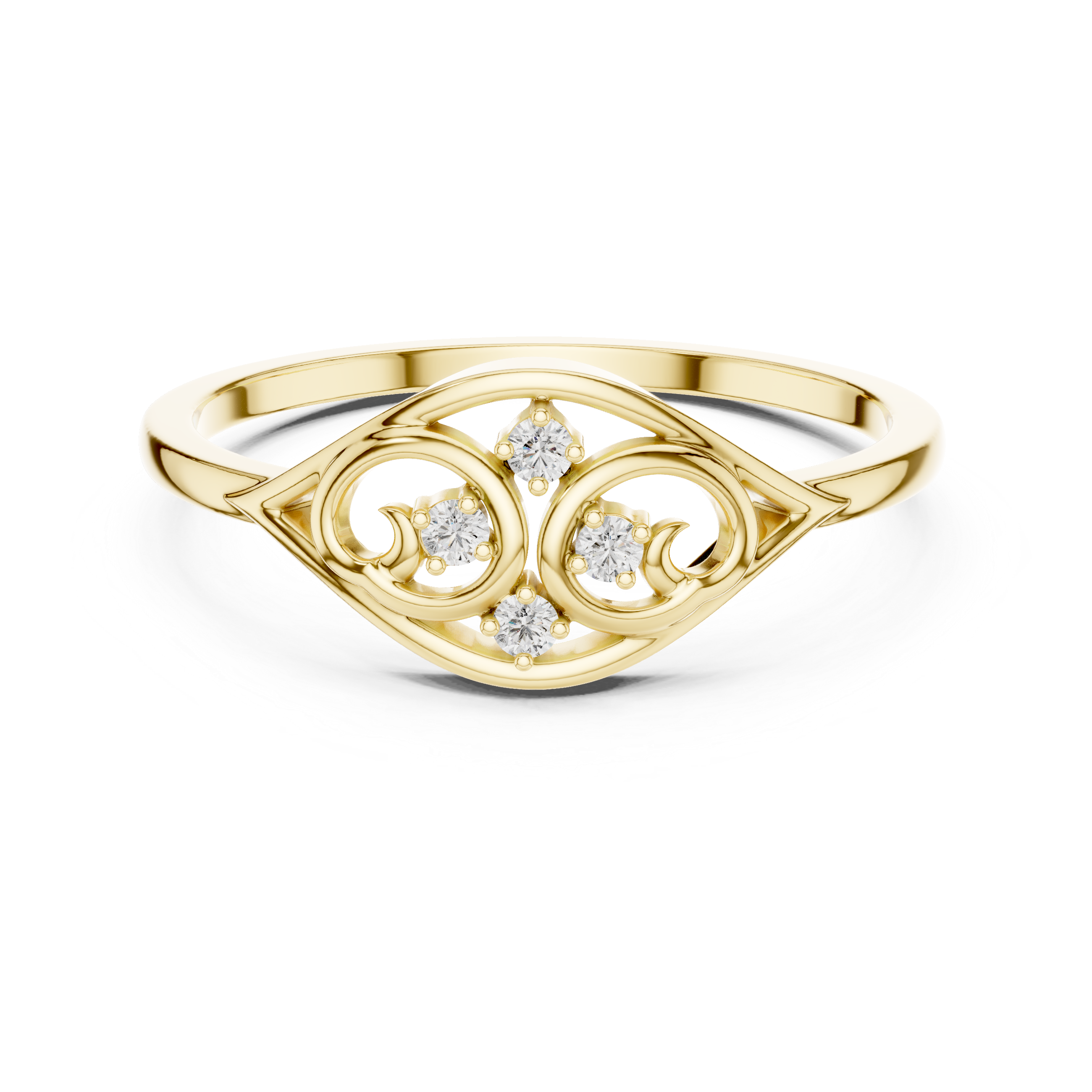 Men's diamond signet ring with bold square top.