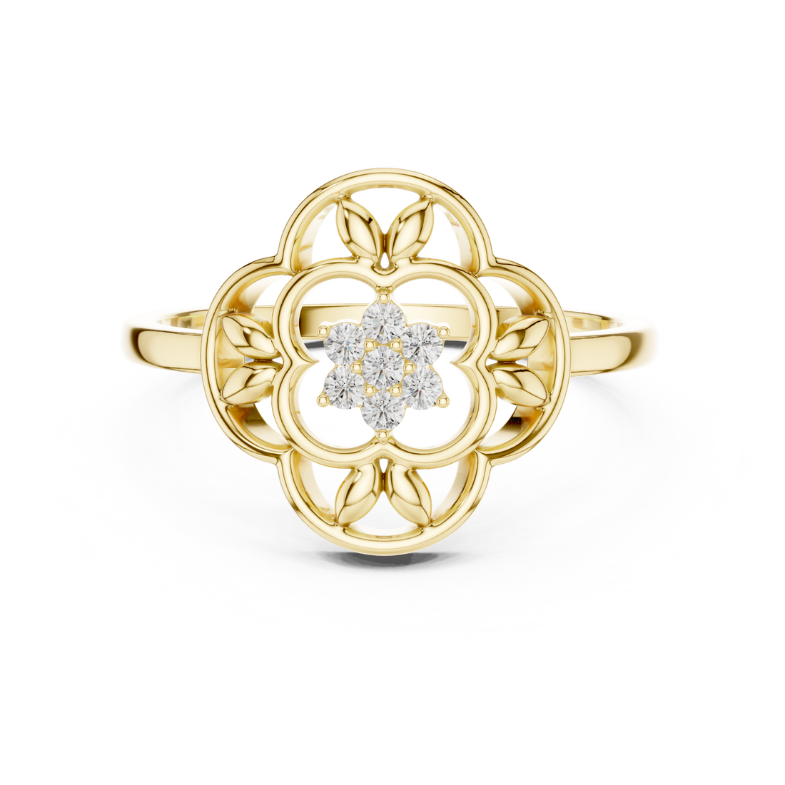 Sculptural ring with artistic modern structure.