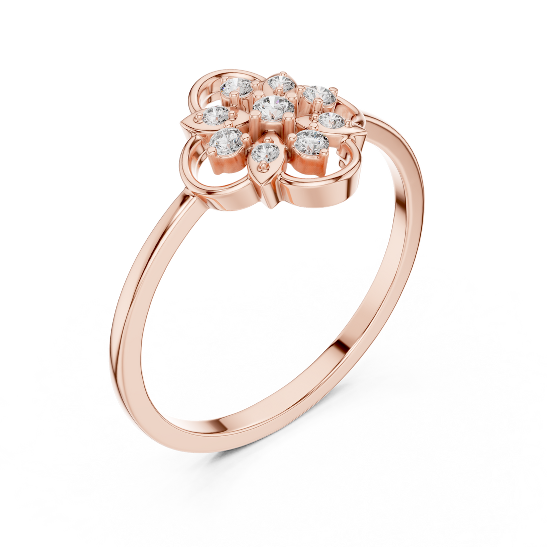 Stackable gold rings with thin polished bands.