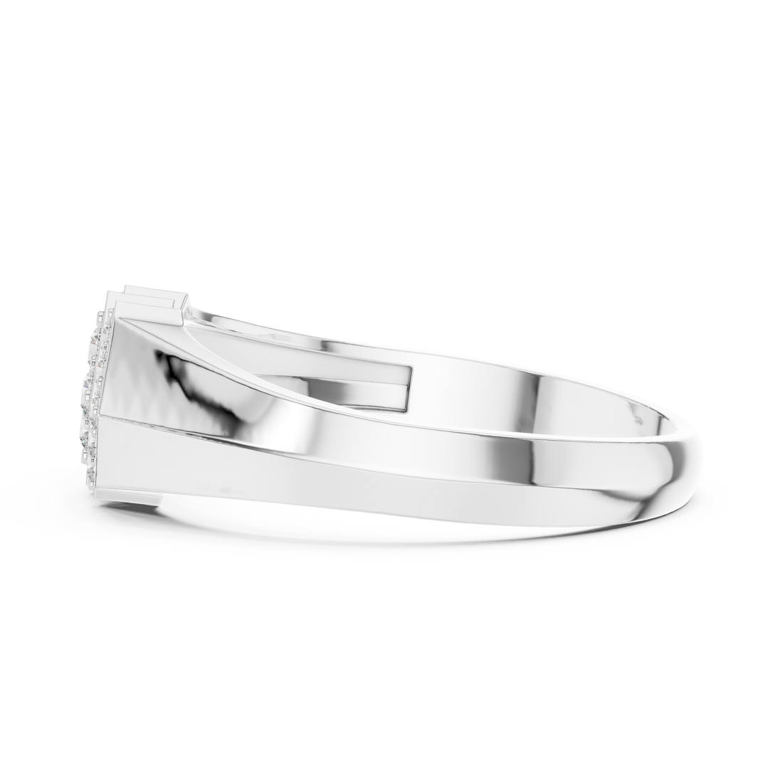 Solitaire engagement ring with elegant prong setting.