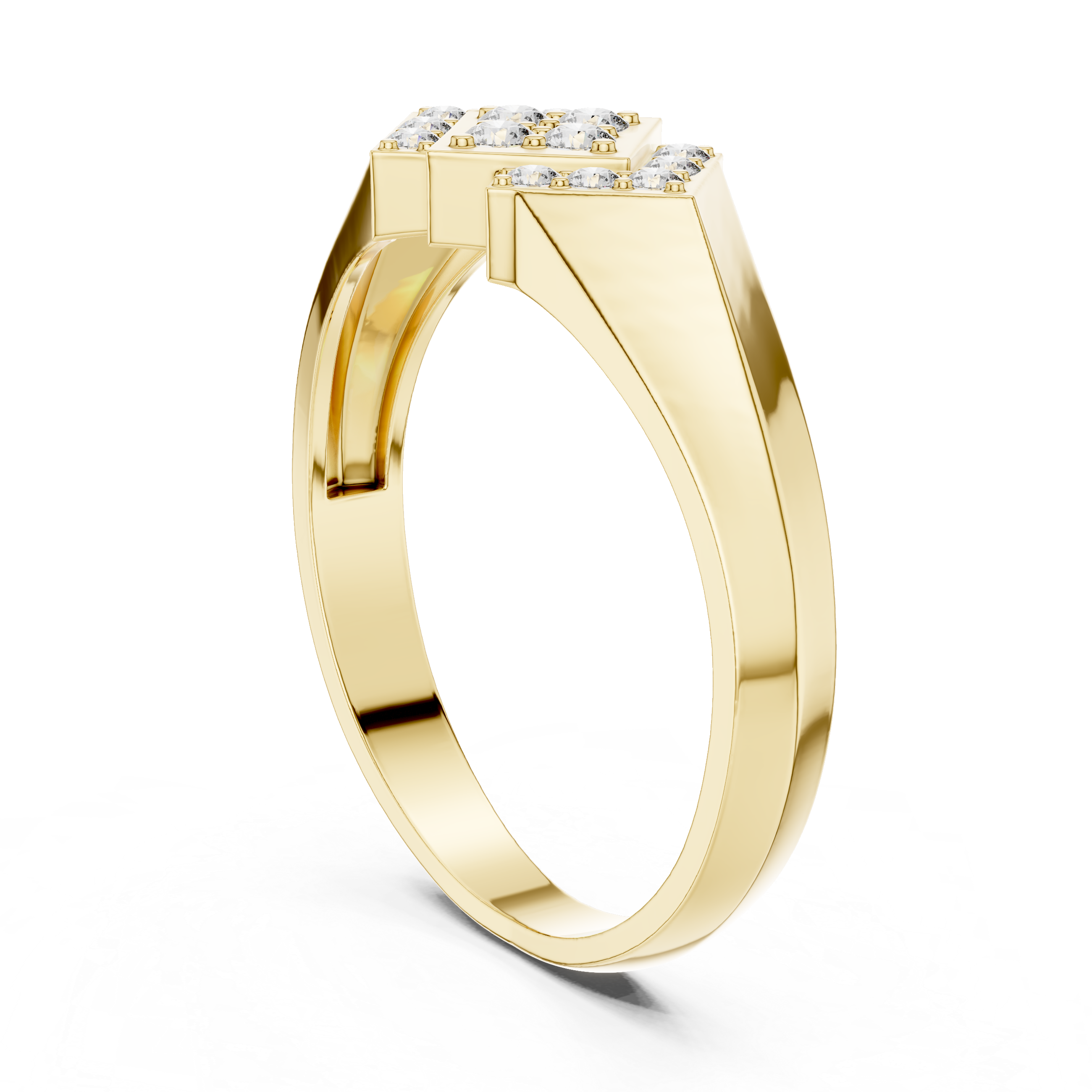 Oval engagement ring with polished smooth band.