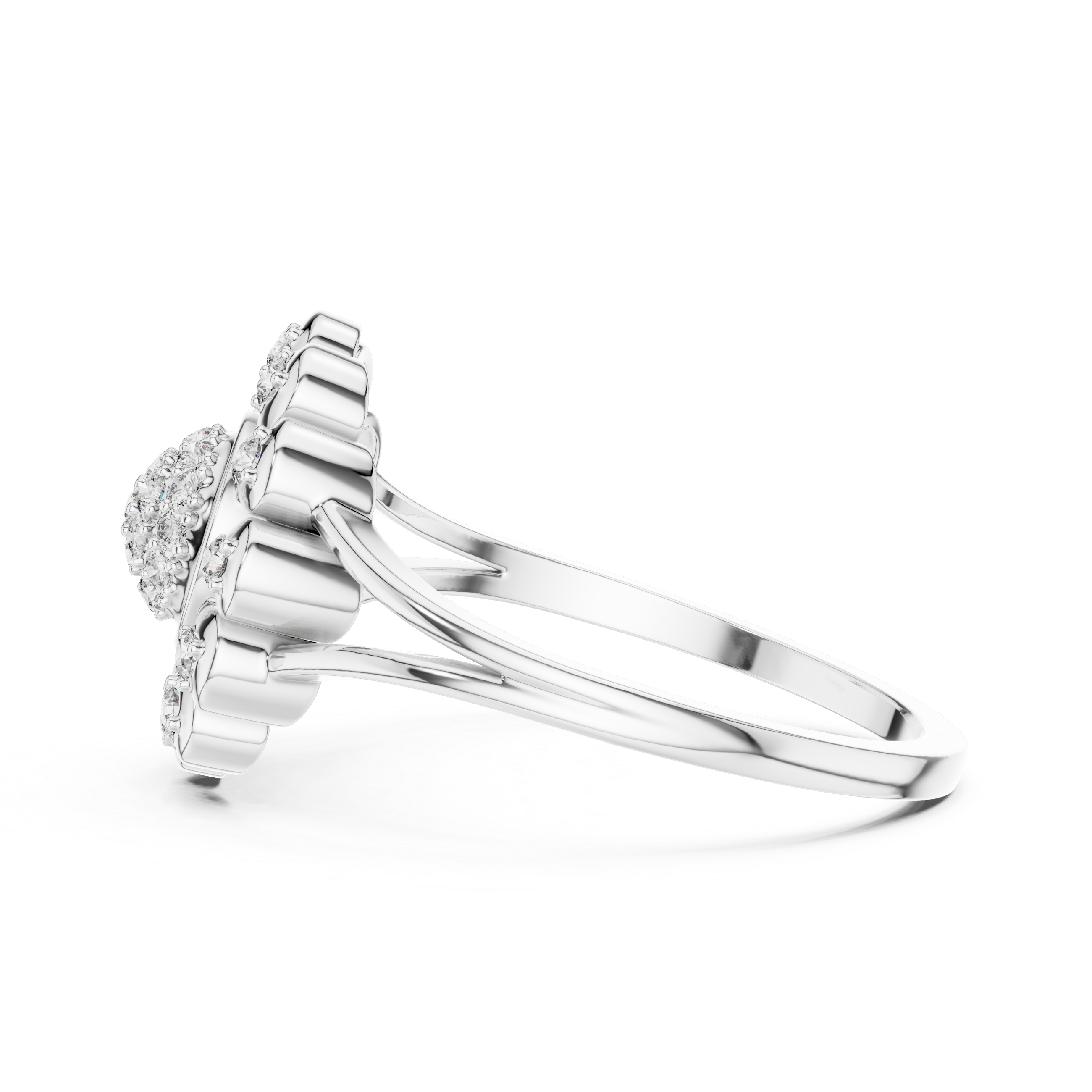 Modern bridal jewellery set with layered chains.