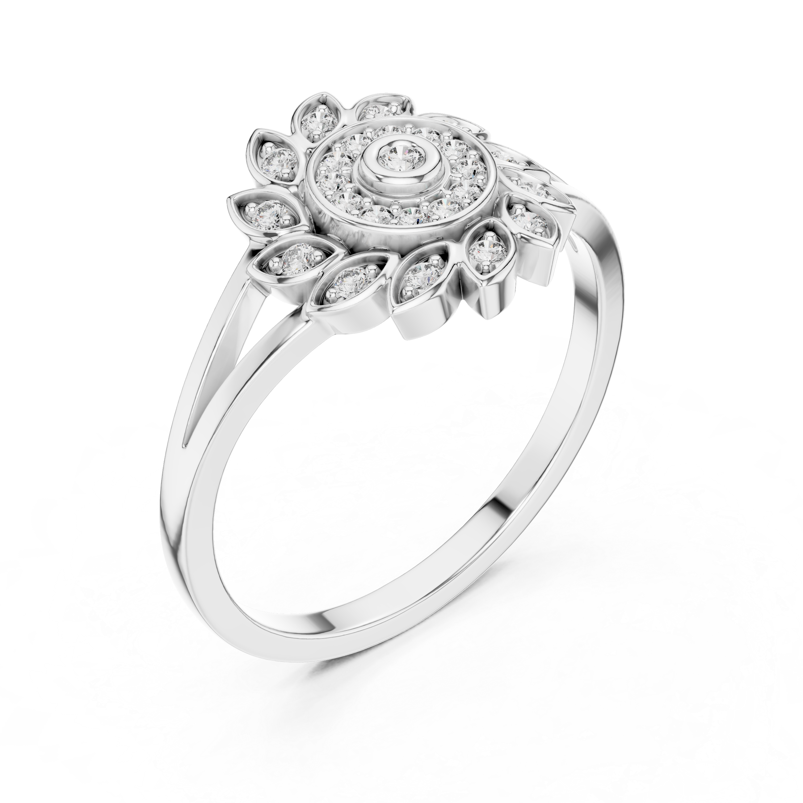 Minimal gold ring with smooth polished style.