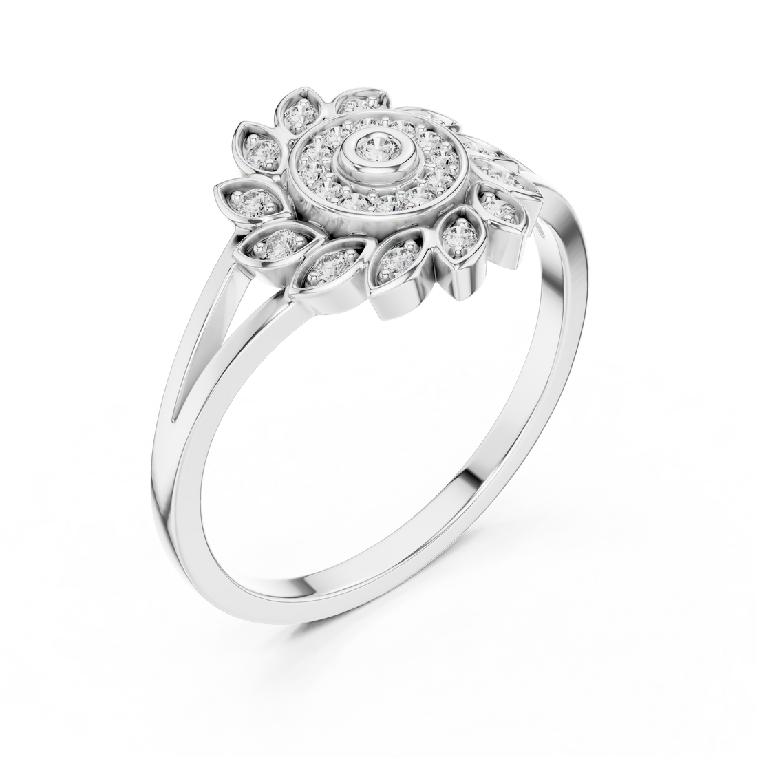 Minimal gold ring with smooth polished style.