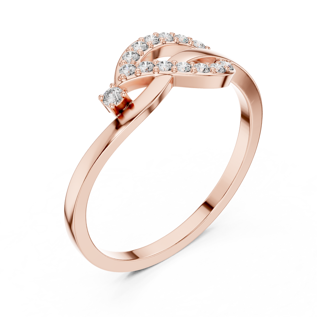 Vintage-inspired diamond ring with engraved gold pattern.