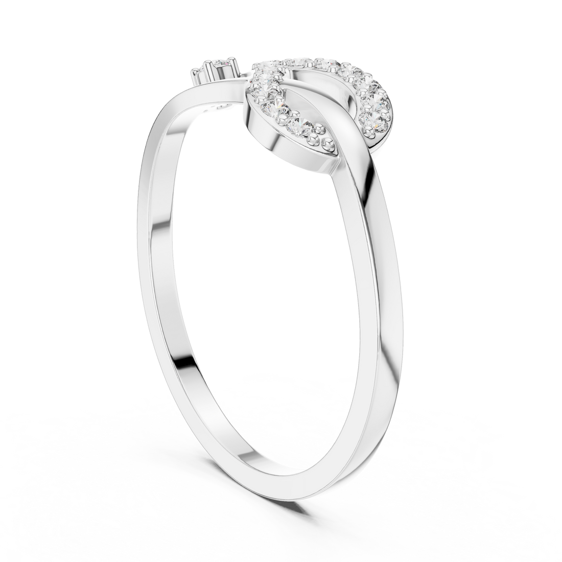 Classic wedding band with smooth polished surface.