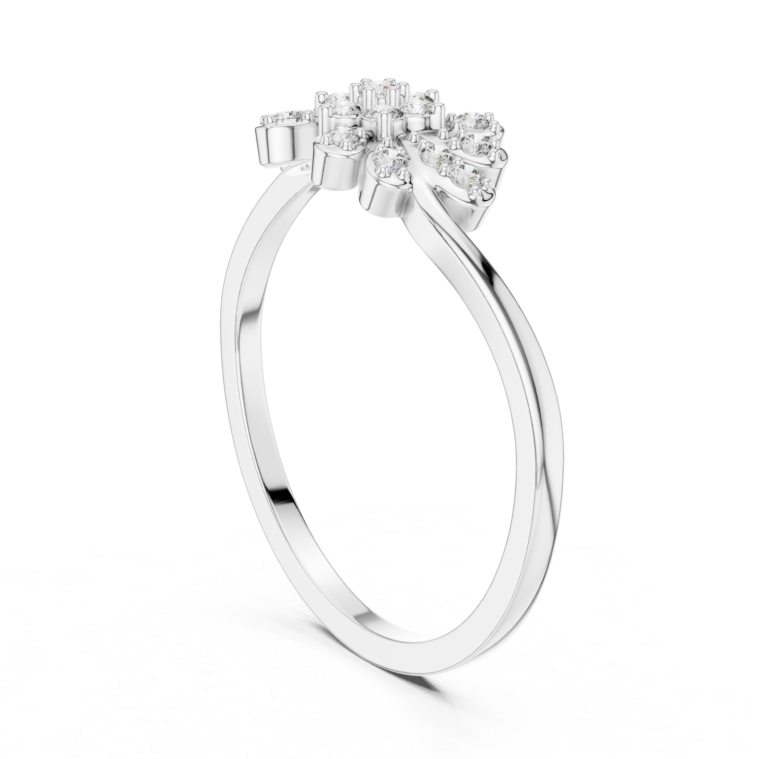 Elegant diamond pendant necklace with slim gold chain.