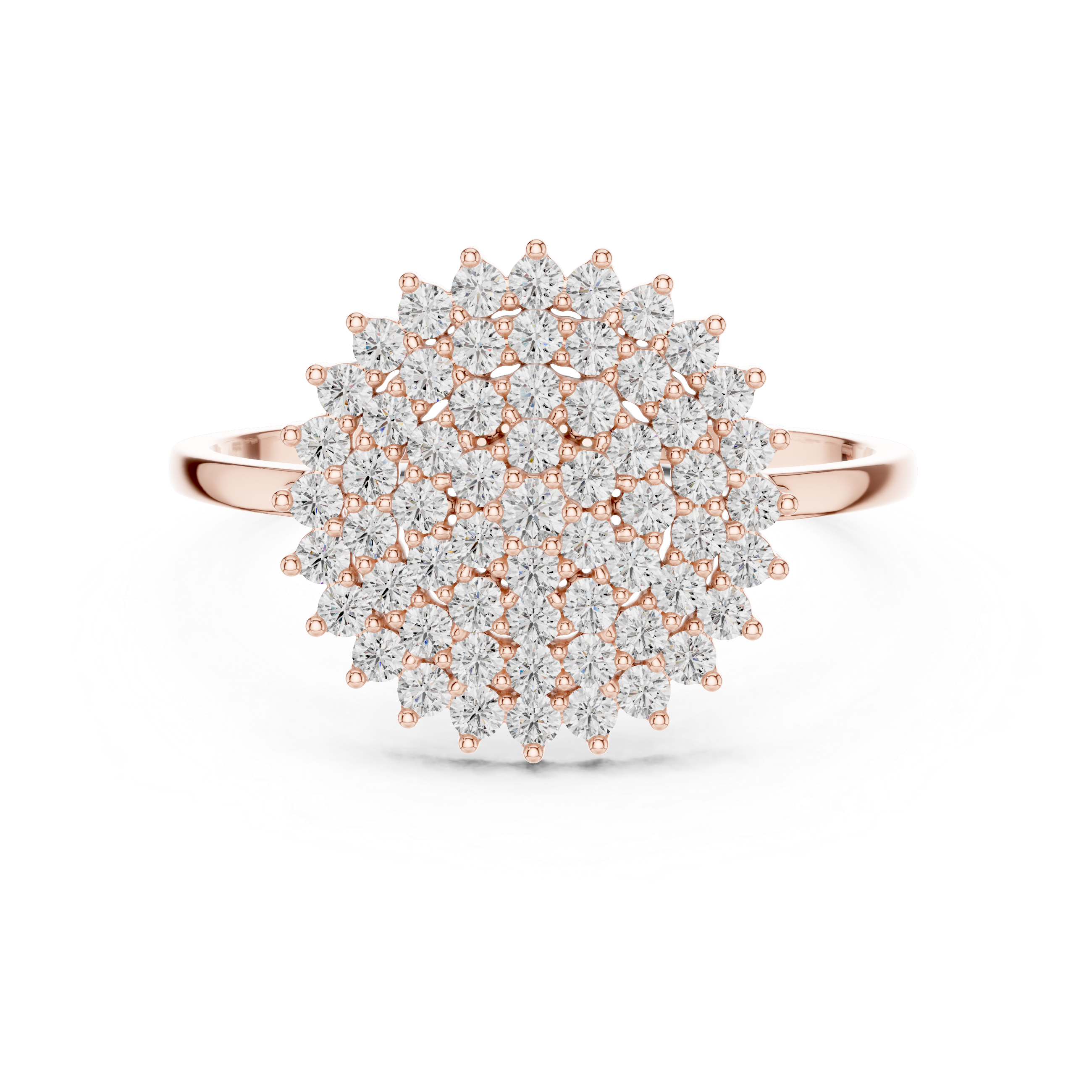 Decorative nose stud with carved floral detail.